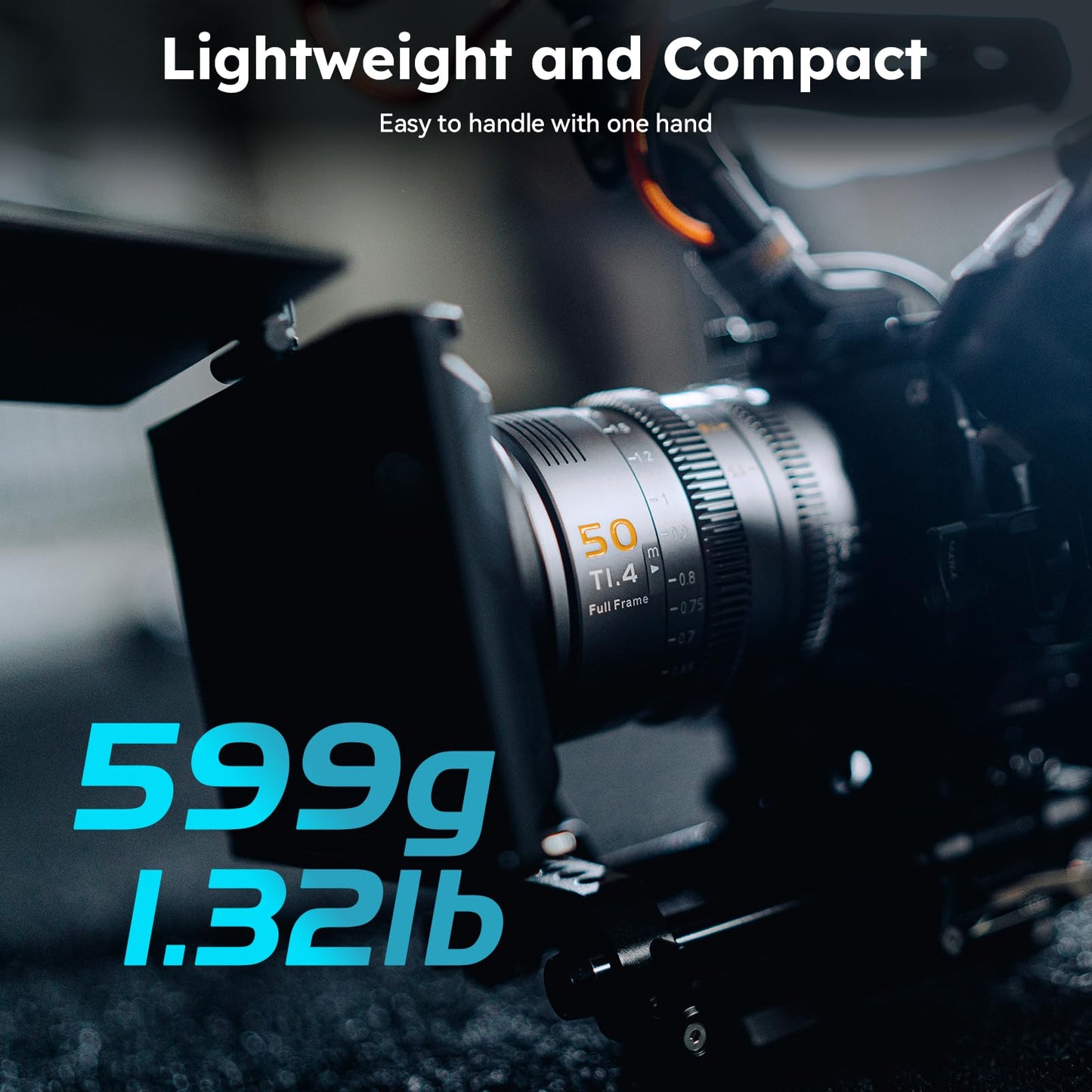 SIRUI VP-1 Vision Prime 1 T1.4 Full Frame Cine Lens, 50mm Manual Focus Cinema Lens with Pre-Installed E Mount, Interchangeable RF/Z/L Mounts (Metal Gray)