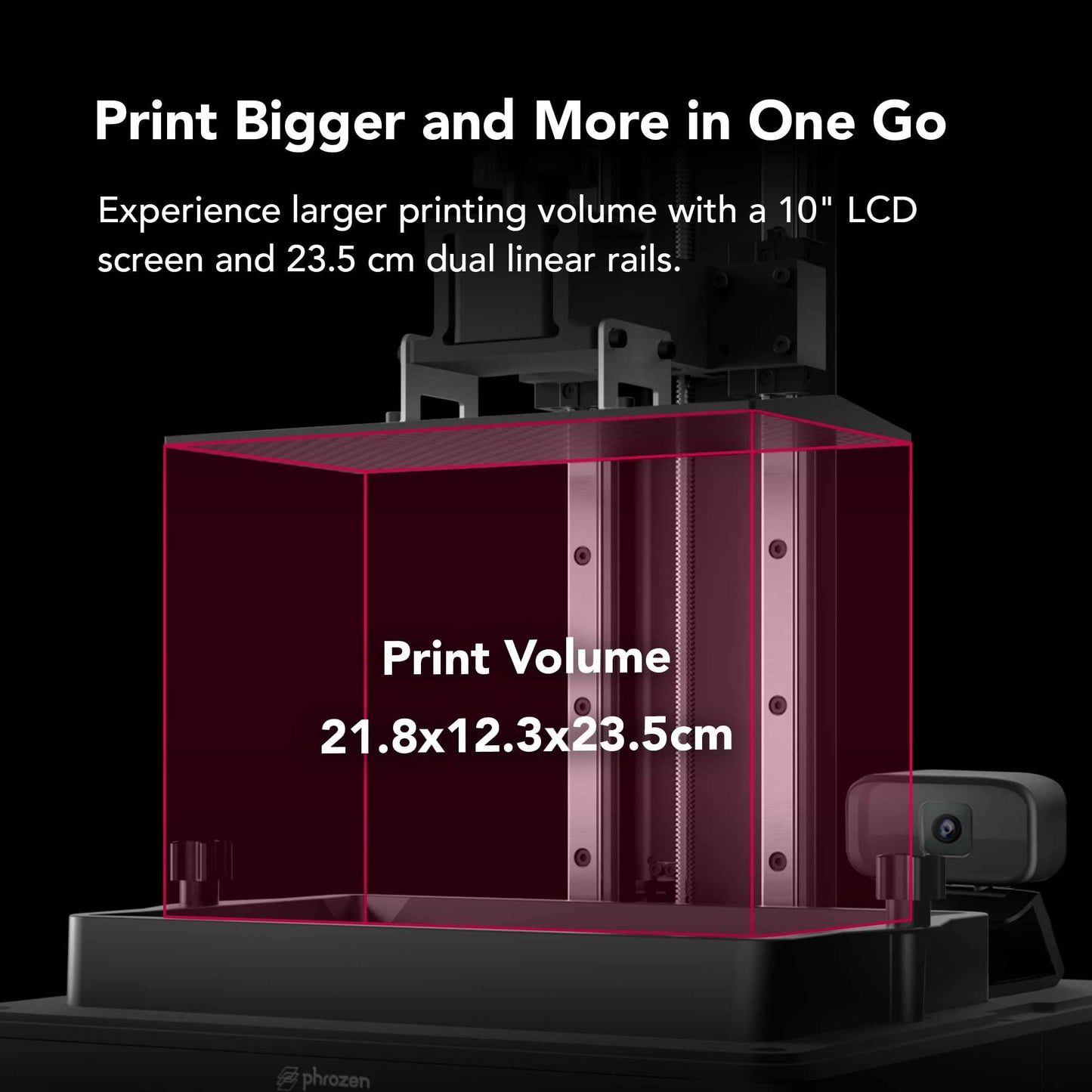 phrozen Sonic Mighty 8K LCD Resin 3D Printer, 10" Monochrome LCD, Tabletop 3D Resin Printer with 28µm XY Resolution, 8.6 * 4.8 * 9.3 Inch Printing Volume for Models, Miniatures and Action Figures