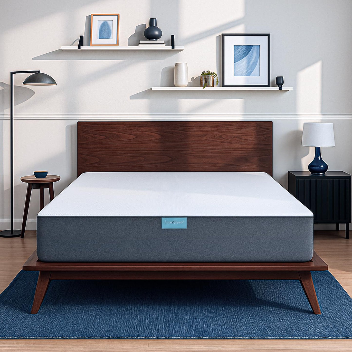 Sure2Sleep Monterey King Size 10-inch Med Firm Mattress. Fiberglass Free. Made in USA. Breathable HyPUR-Gel Sleeps Cool. CertiPUR-US