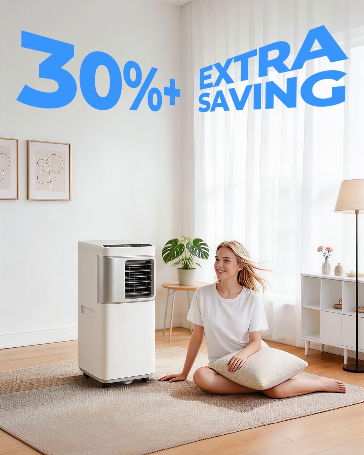 16000 BTU Portable Air Conditioners for Large Room up to 730 sq.ft 5-in-1 Smart AC Unit with WiFi APP/Remote Control, Fast Cooling, Dehumidifier, Quiet Sleep Mode, Window Kit Included