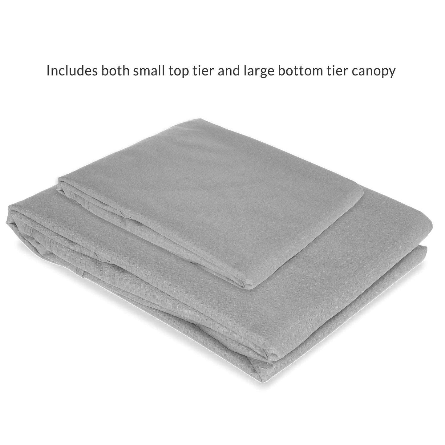 Garden Winds Replacement Canopy Top Cover Compatible with The A101012201 Zanker Gazebo - Riplock 350 - Slate Gray