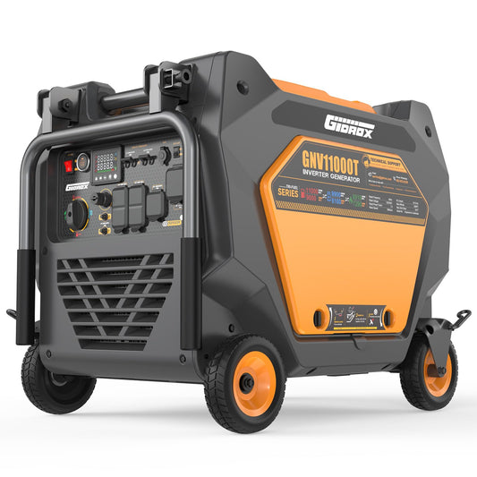 11000W Tri-Fuel Inverter Generator for Home Backup - Super Quiet with ATS Ready, Remote Start, CO Sensor, ECO Mode, 50A Outlets, Low THD, Gas, Propane & Natural Gas Powered (Black)