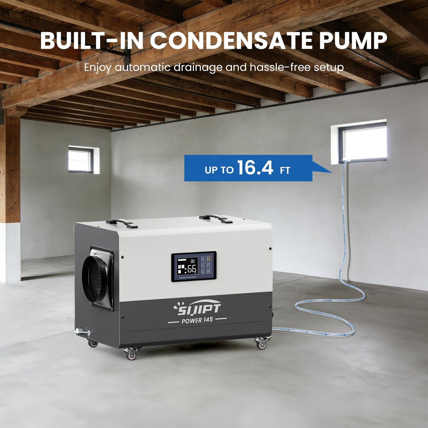 145 Pint Dehumidifier with Pump for 6000 Sq Ft Basement, Energy Star