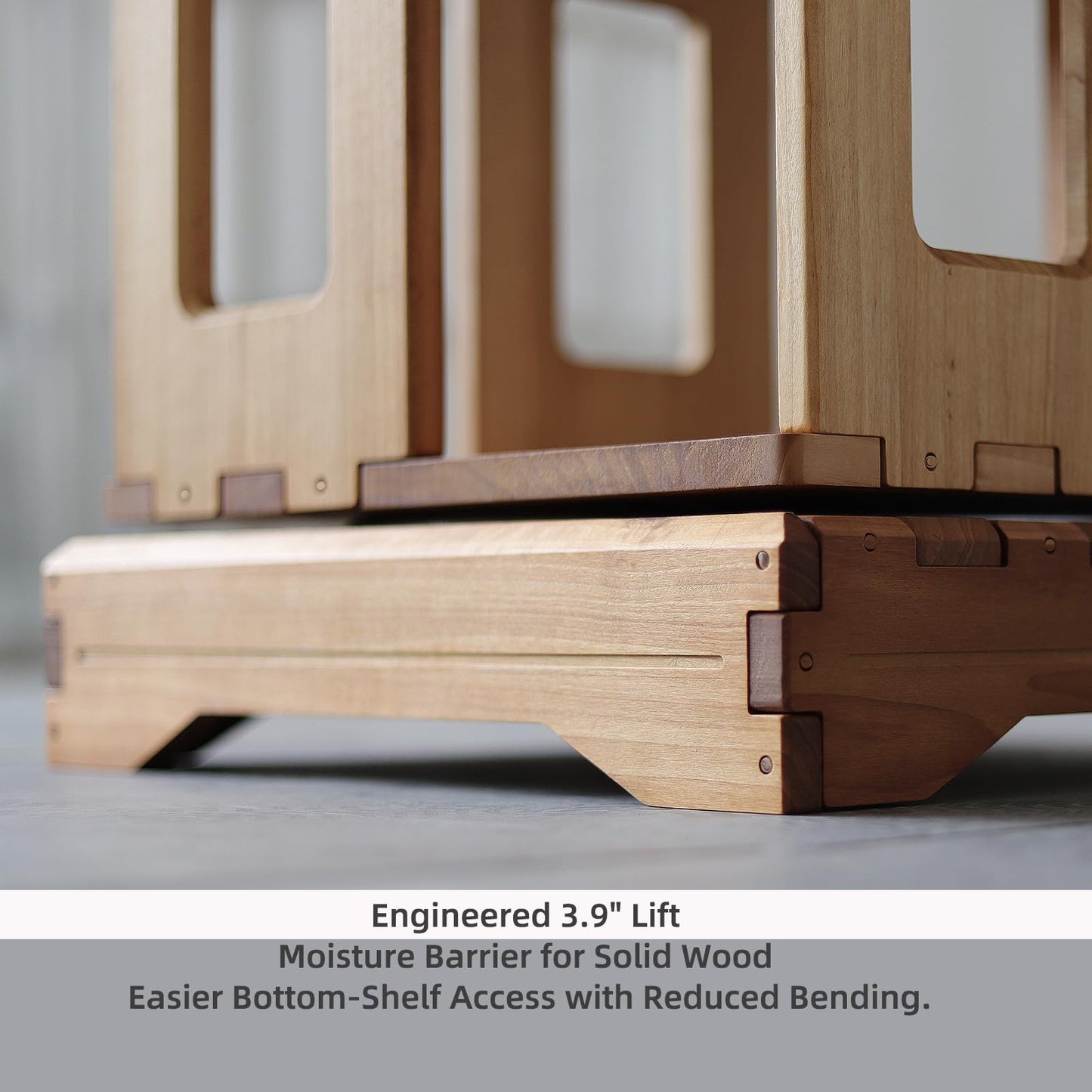 unununu Wooden Rotating Bookshelf, Larger Solid Wood Revolving Bookcase,360°Spinning Book Shelf Tower,Floor Standing Storage Rack,Corner Organizer for Small Space,Study,Office,17"x17"x44"(3-Tier)