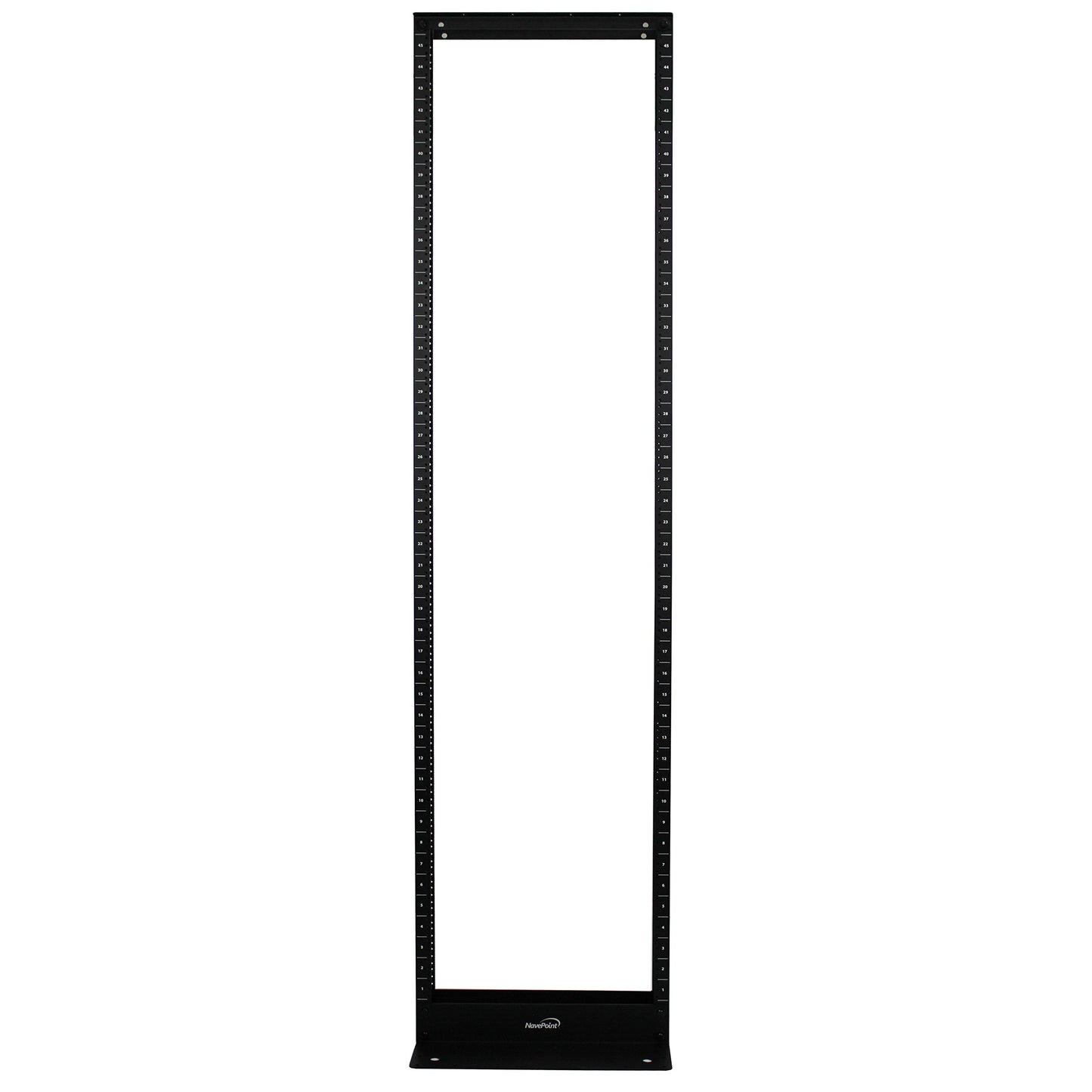 NavePoint 45U 2 Post Open Frame Server Rack for 19 Inch Equipment, AV, Networking, Data & IT Devices, 2-Post Rack 45U 881lbs Weight Capacity, Black