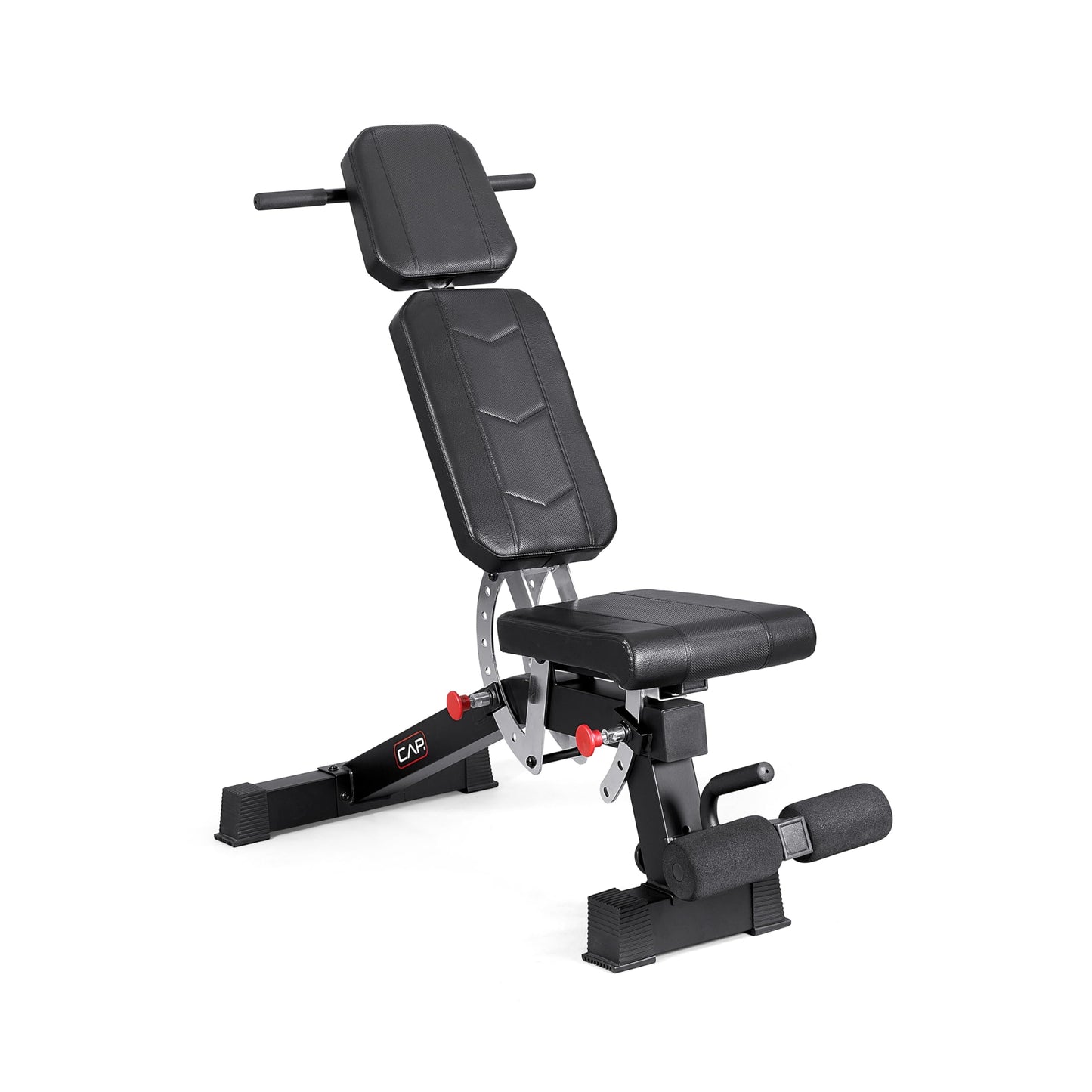 CAP Barbell Adjustable Training Utility Weight Bench | Multi-Position Incline Bench with 6 Backrest Adjustments, Leg Anchor, Wheels & 600 LB Capacity | Home Gym Strength Bench