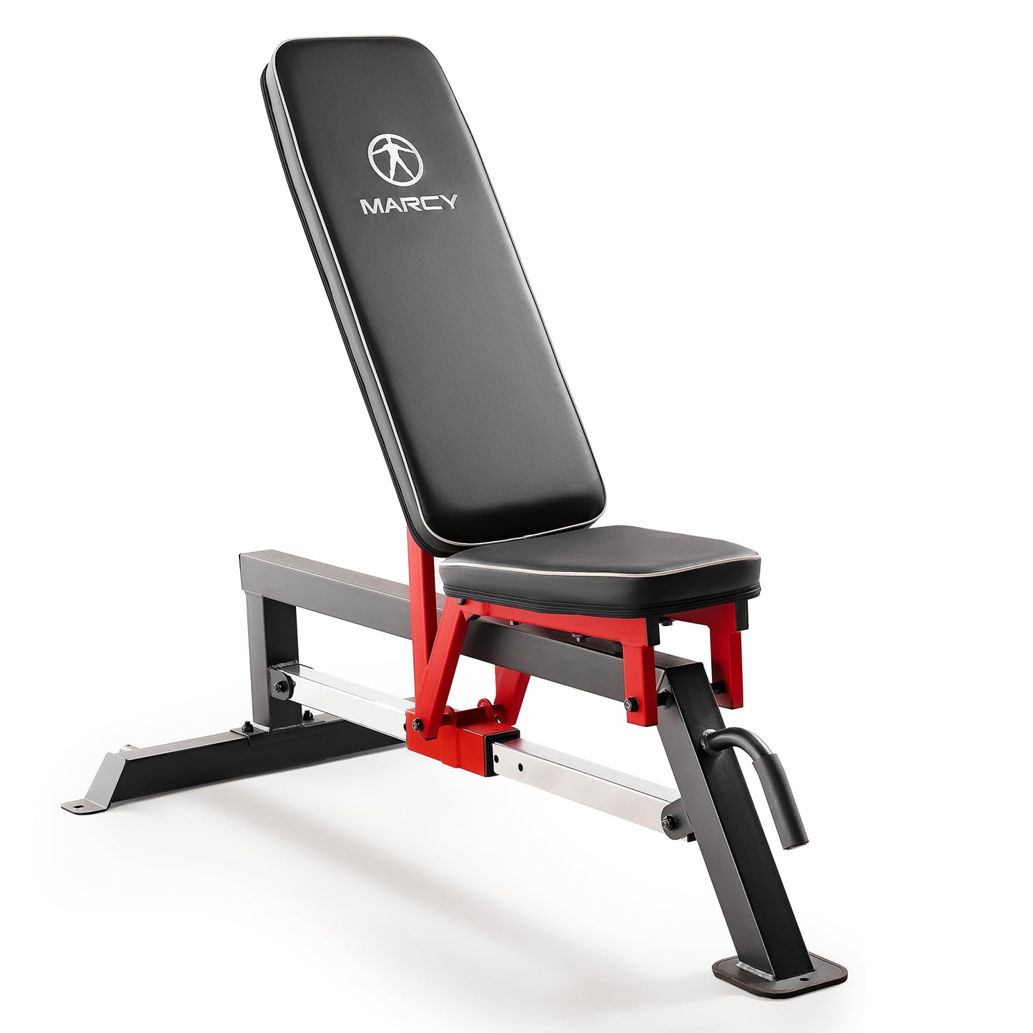 Marcy Adjustable Strength Training Utility Bench with Chrome Sliding Track SB-5429