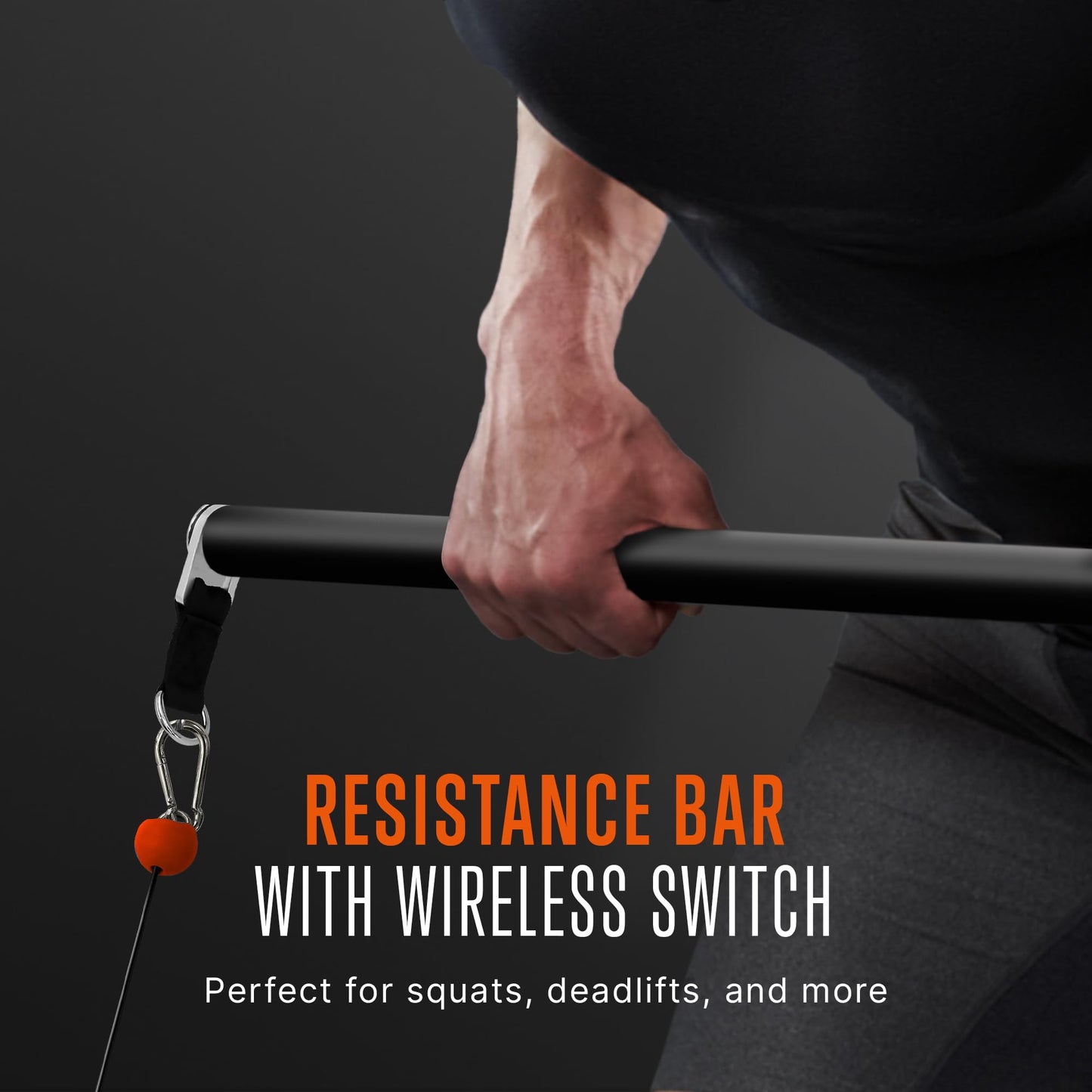 SQUATZ Apollo Board Mini: 150lb Resistance Smart Cable Machine, Functional Trainer for Full Body Workouts, Full Body Strength, Digital Home Gym Equipment with Free App includes Accessories, Orange