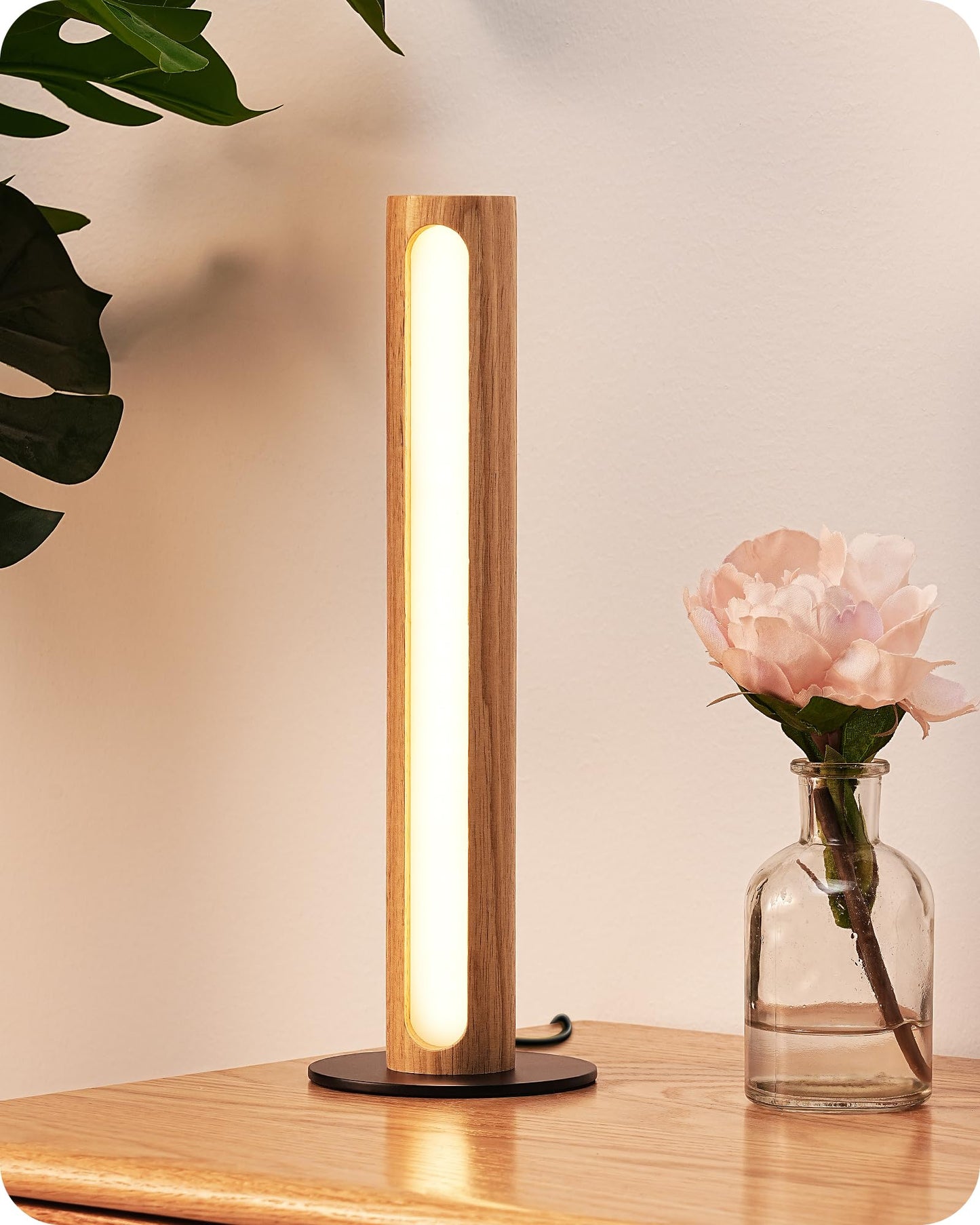 EDISHINE LED Table Lamp, Stepless Dimmable, Touch Switch, Cylindrical, Light Color