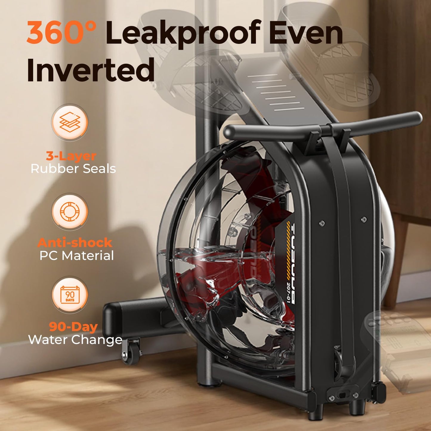YOSUDA Water Rowing Machines for Home Use- Foldable Rower Machine 400LBS Weight Capacity with Dedicated Monitor & Bluetooth APP, Comfortable Seat