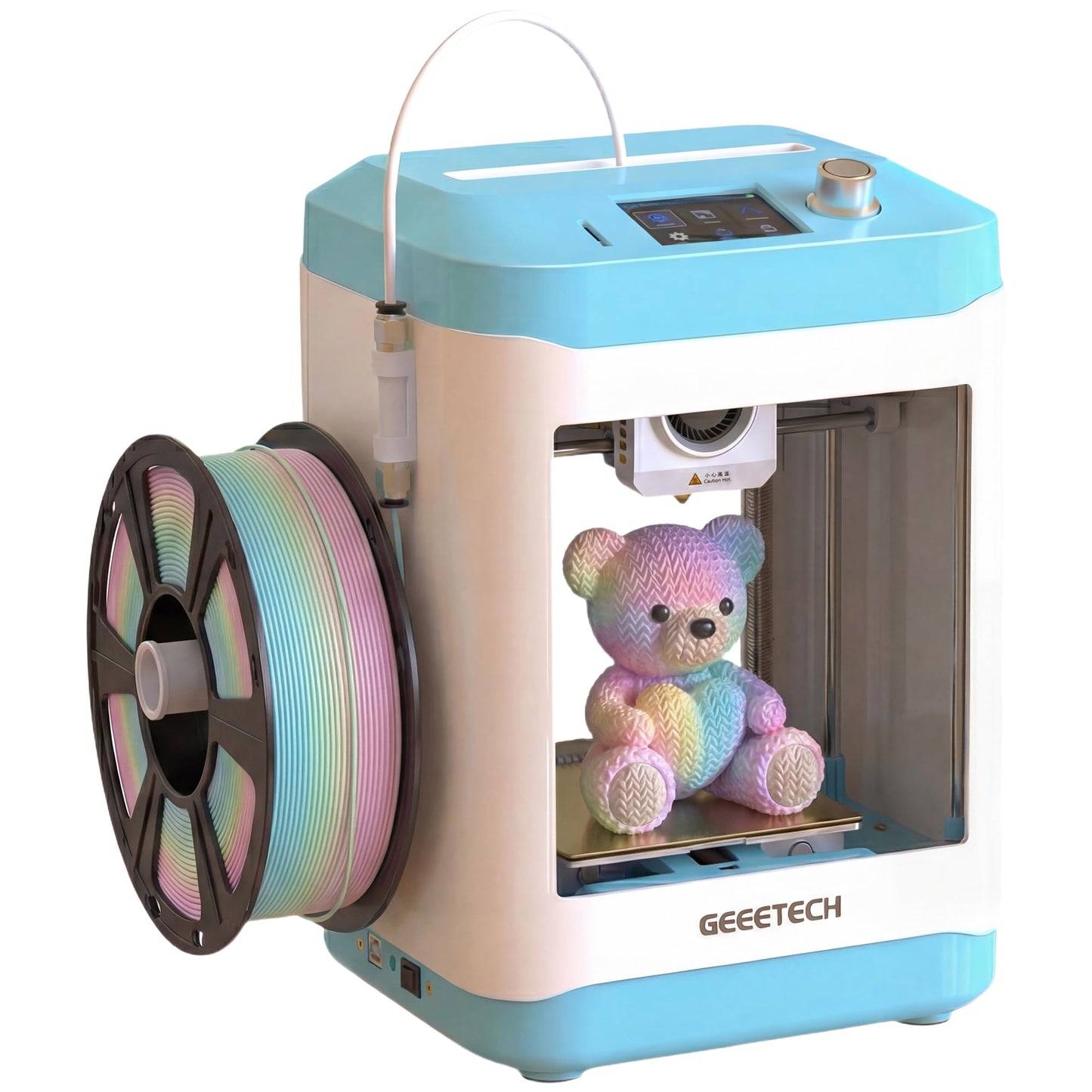 M1 Mini 3D Printer for Kids & Beginners, Perfect STEM Gift Smart Auto Leveling, Precise & High Speed Printing, Direct Drive Extruder, Compatible with PLA/TPU Filament