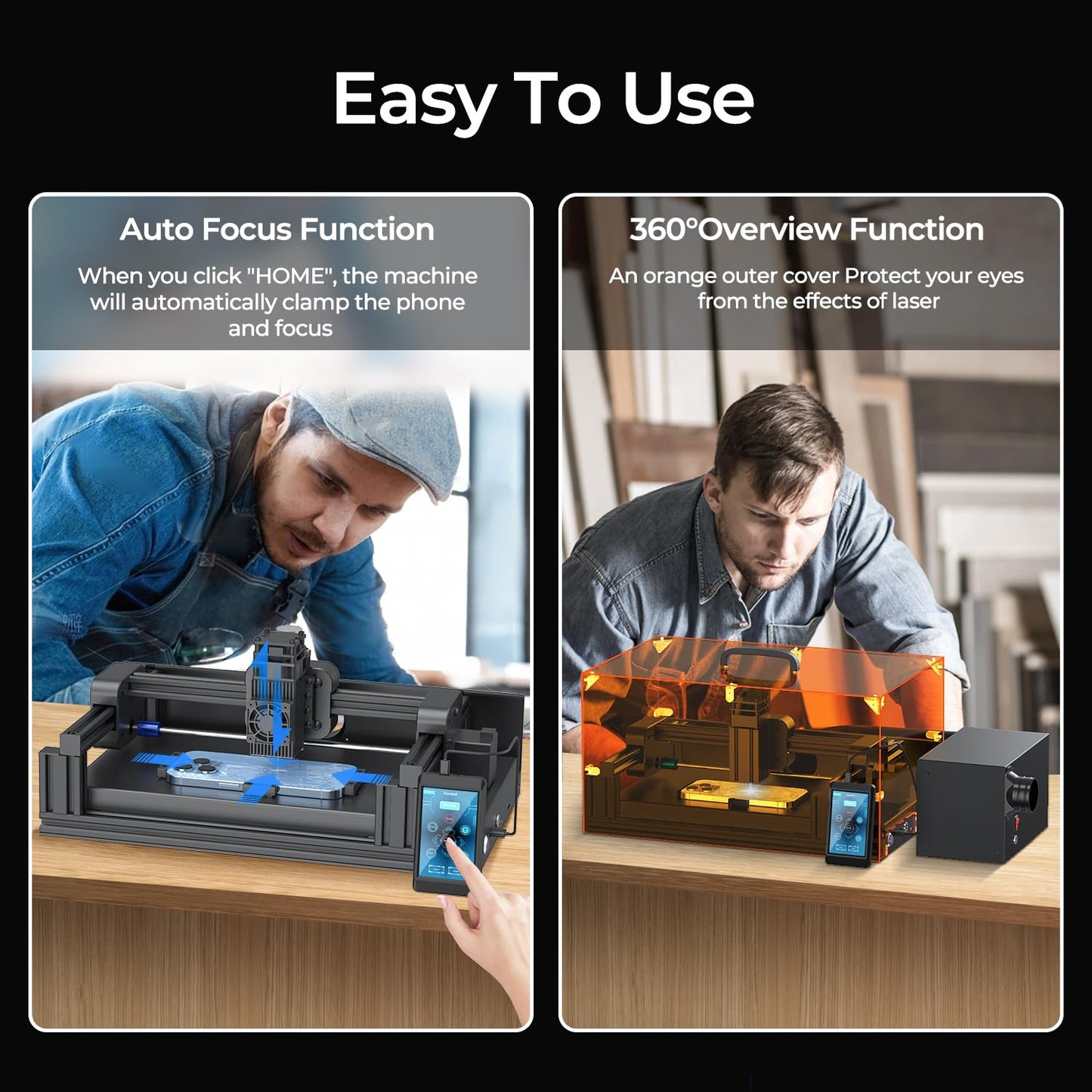 AENBUSLM V9 Ultra Laser Machine for iPhone 8-17 Series Back Glass Replacement, Cell Phone Repair Laser Safely, Auto-Focus Laser Seperator Engraving Machine with Air Filter and Phone Repair Tools