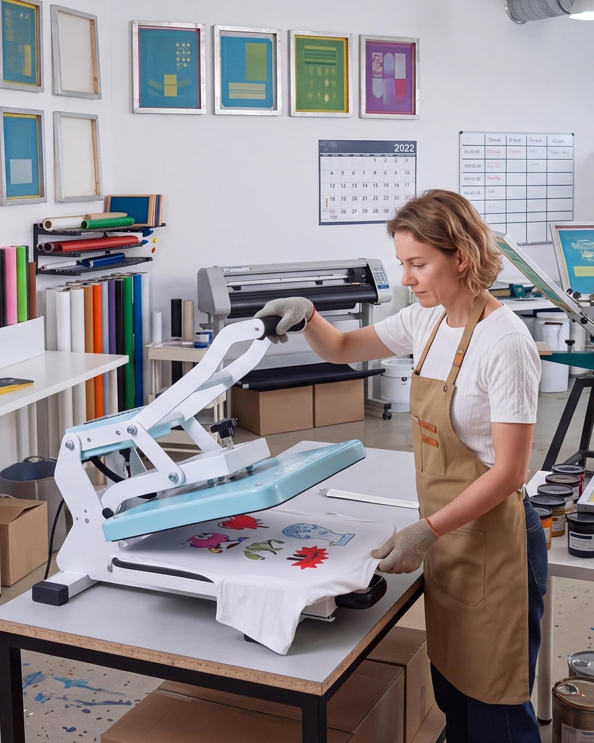 Garvee Heat Press 15x15, High Pressure Heat Press Machine for t Shirts, Slide Out Professional Heat Press for Sublimation, Vinyl, Industrial Digital Heat Transfer Machine for t-Shirt