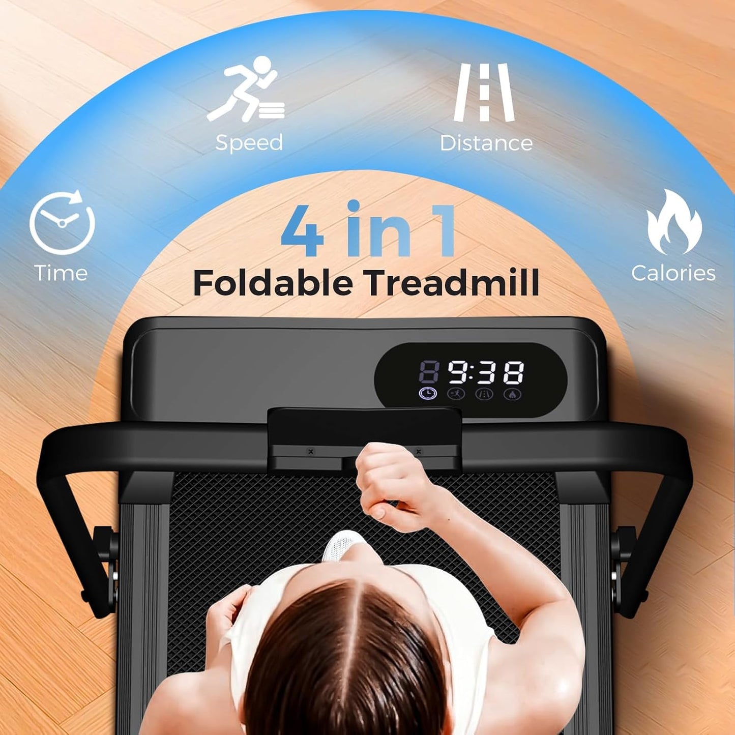 Walking Pad with Incline, 2.5HP Walking Pad Treadmill, 3 in 1 Portable Under Desk Treadmills for Home Small Space, Foldable Home Walk Pad with Remote Control, 350LBS Capacity