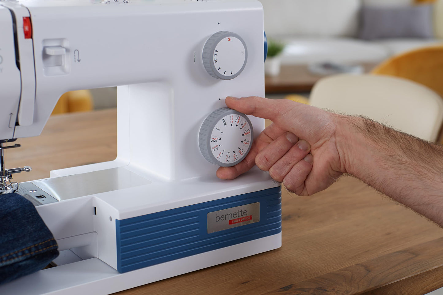 Bernette B05 Academy Sewing Machine | 30 Stitches Variety, LED Light, Extension Table, Presser Feet, Spools, Felt Discs, Ripper | Heavy Duty Quilting & Embroidery Kit for Home Use | User Friendly