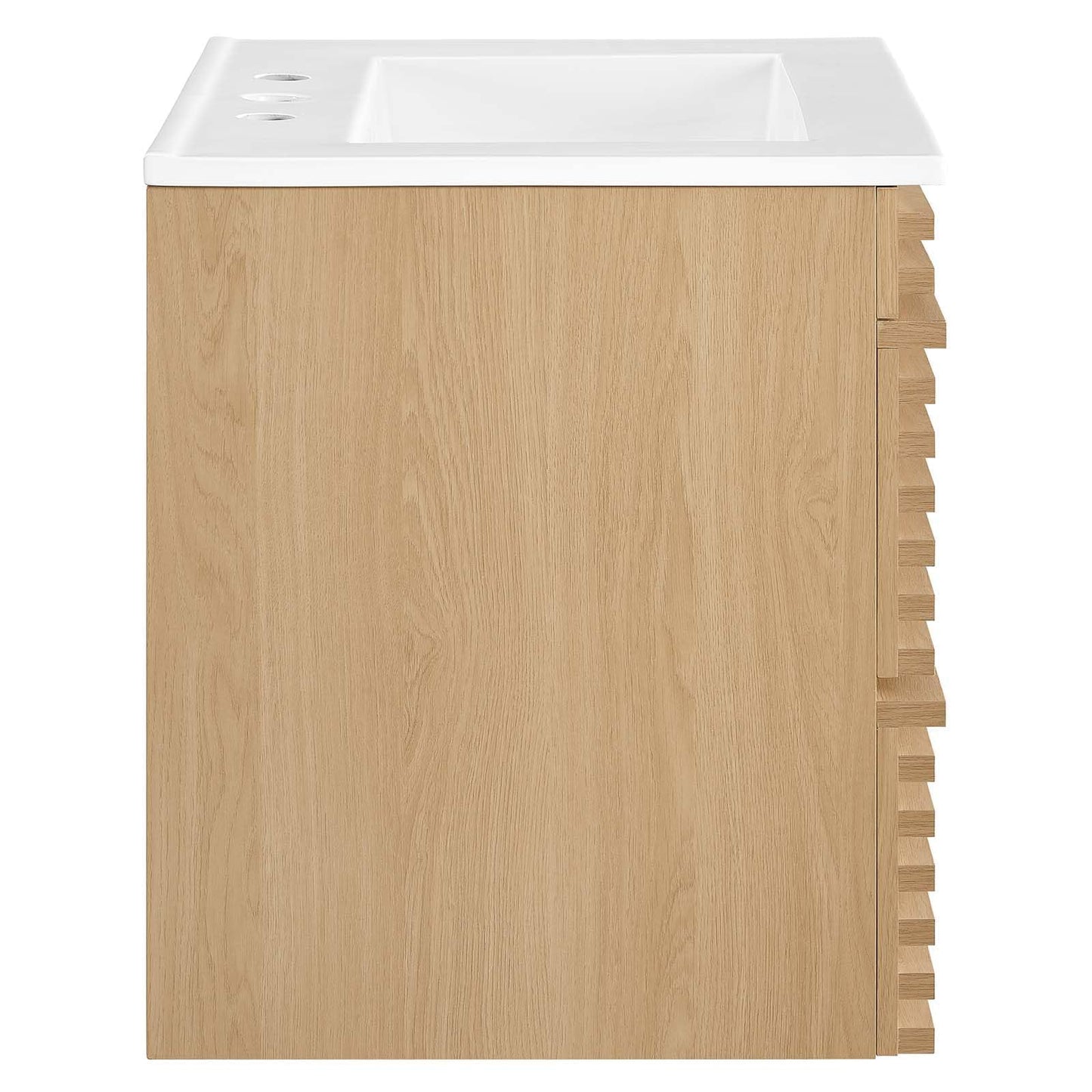 Modway Render 24" Wall-Mount Bathroom Vanity in Oak White
