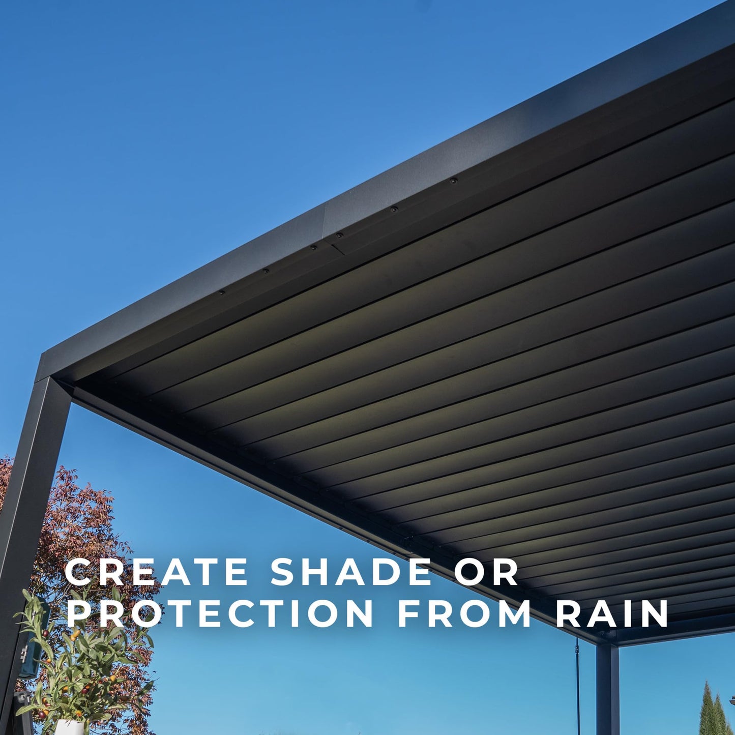Backyard Discovery Sarasota 10' x 10' Galvanized Steel Louvered Pergola Kit with Adjustable Roof, Shade, Rain Protection, High-Wind Rating, Gutter System for Outdoor Patio, Garden, Deck, Entertaining