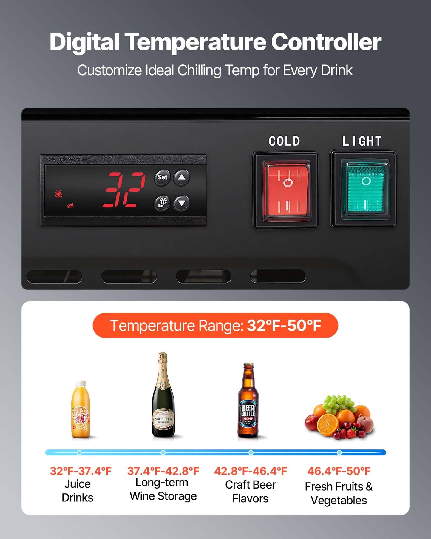 VEVOR Commercial Merchandiser Refrigerator, 54.3 Cu.Ft / 1538L Upright Beverage Cooler, 3 Glass Door Display Refrigerator with Customizable Lightbox, 12 Adjustable Shelves, Soft LED Lighting & Casters