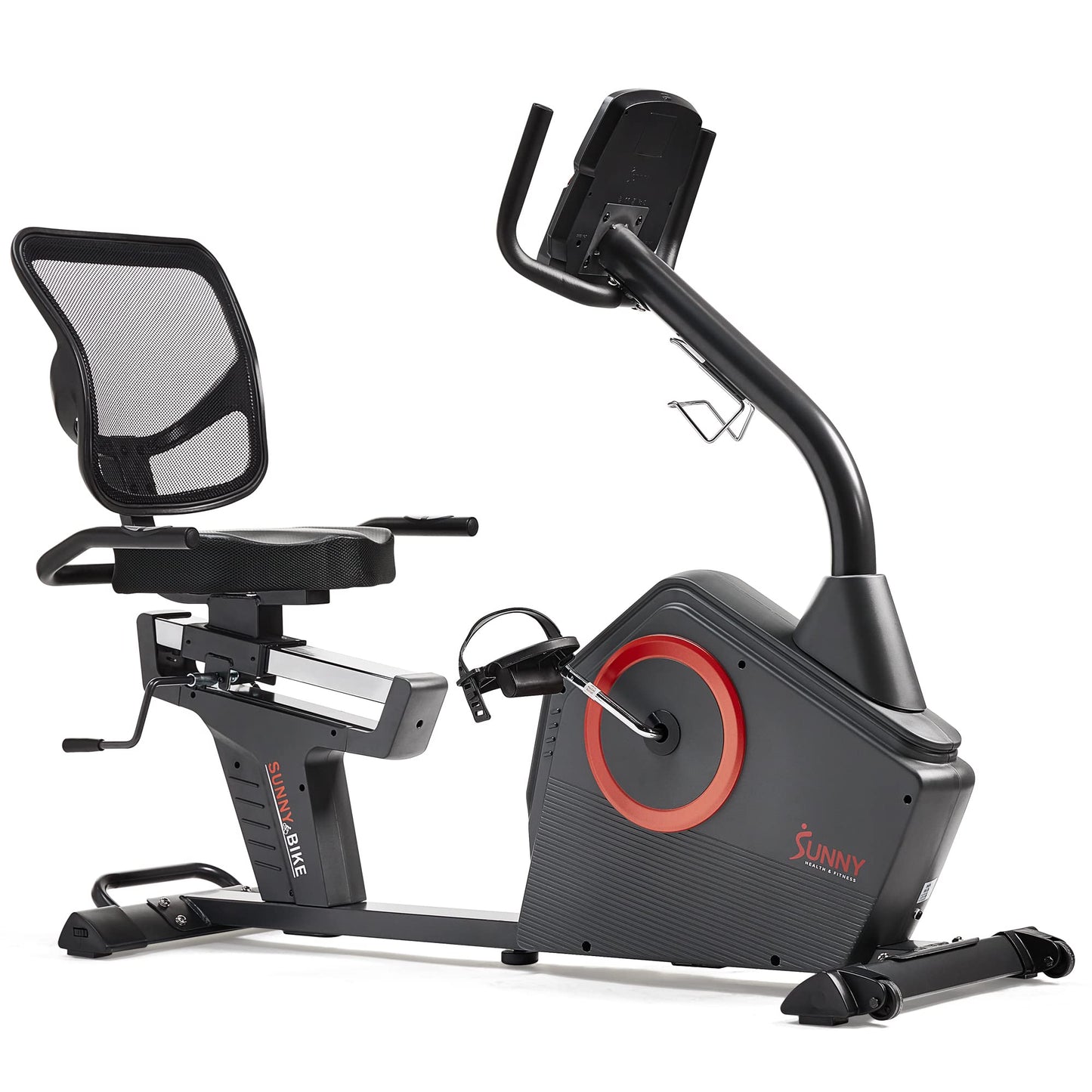 Sunny Health & Fitness Programmable Electro-Magnetic Resistance Recumbent Exercise Bike with 16 Levels of Resistance, 300 lbs Weight Capacity, and Bluetooth Connectivity with Exclusive SunnyFit™ App – SF-RB4850SMART