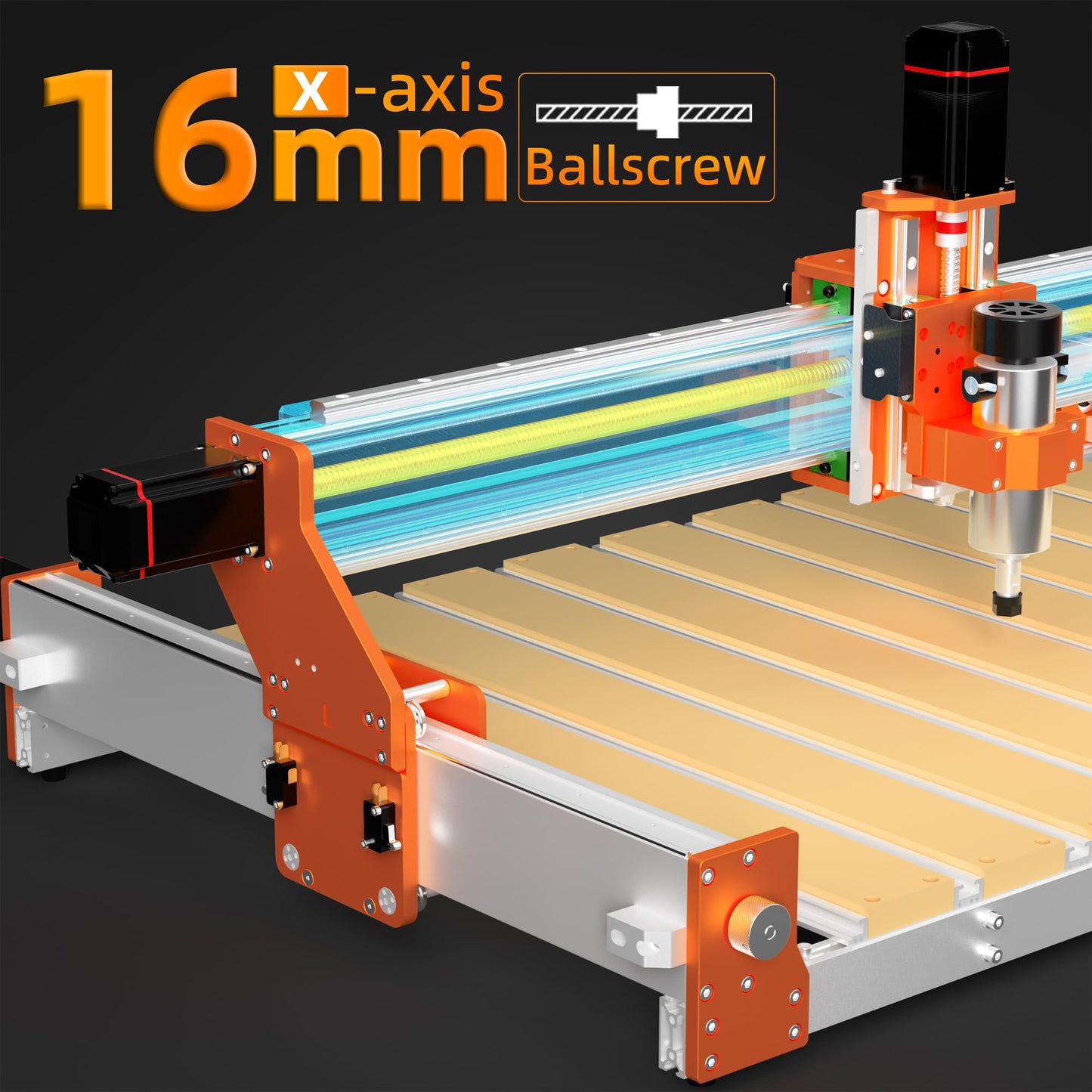FoxAlien XE-PRO 8040 X-axis Extension Kit with Upgraded Hybrid Spoilboard Worktable, Compatible with XE-PRO CNC Router Machine