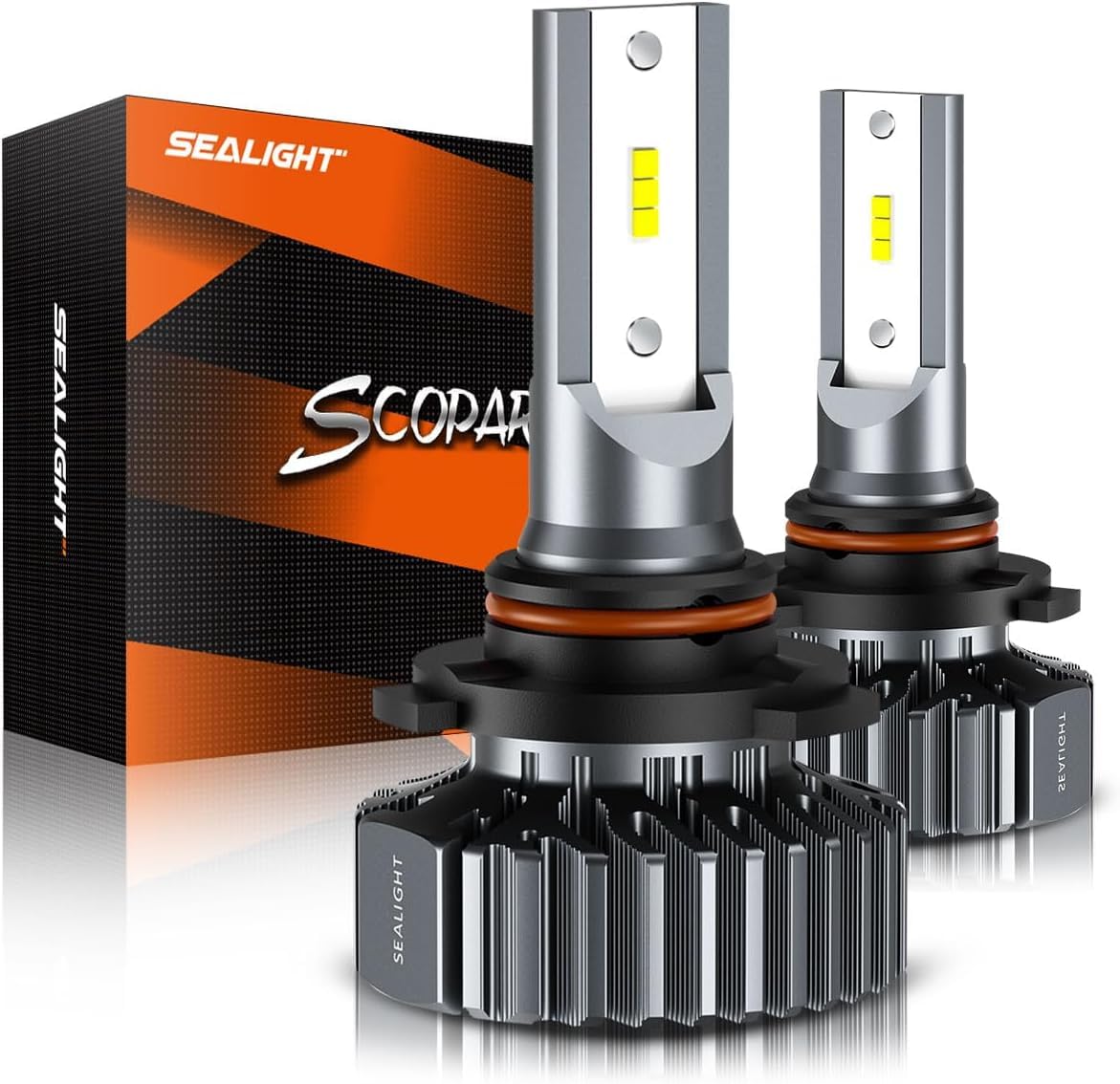 SEALIGHT 9006/HB4 Wireless Bulbs, Super Bright, IP67 Waterproof, Fanless, Pack of 2, White, S1 Model