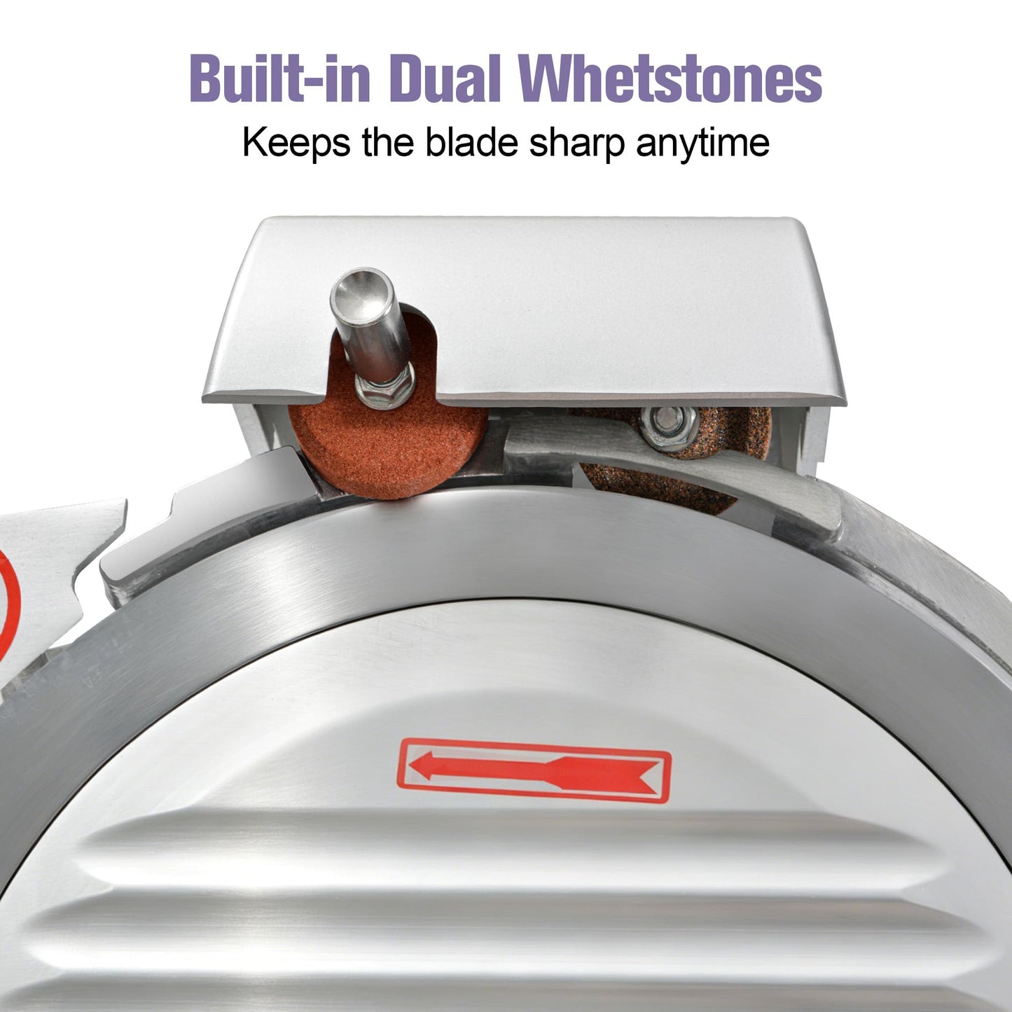 OKF Meat Slicer, 10 Inch Commercial Meat Slicer, 240W Meat Slicer Machine, Heavy-Duty Slicer Machine, Premium Chromium-plated Steel Blade, Deli Slicer for Meat, Cheese, Semi-Frozen Foods