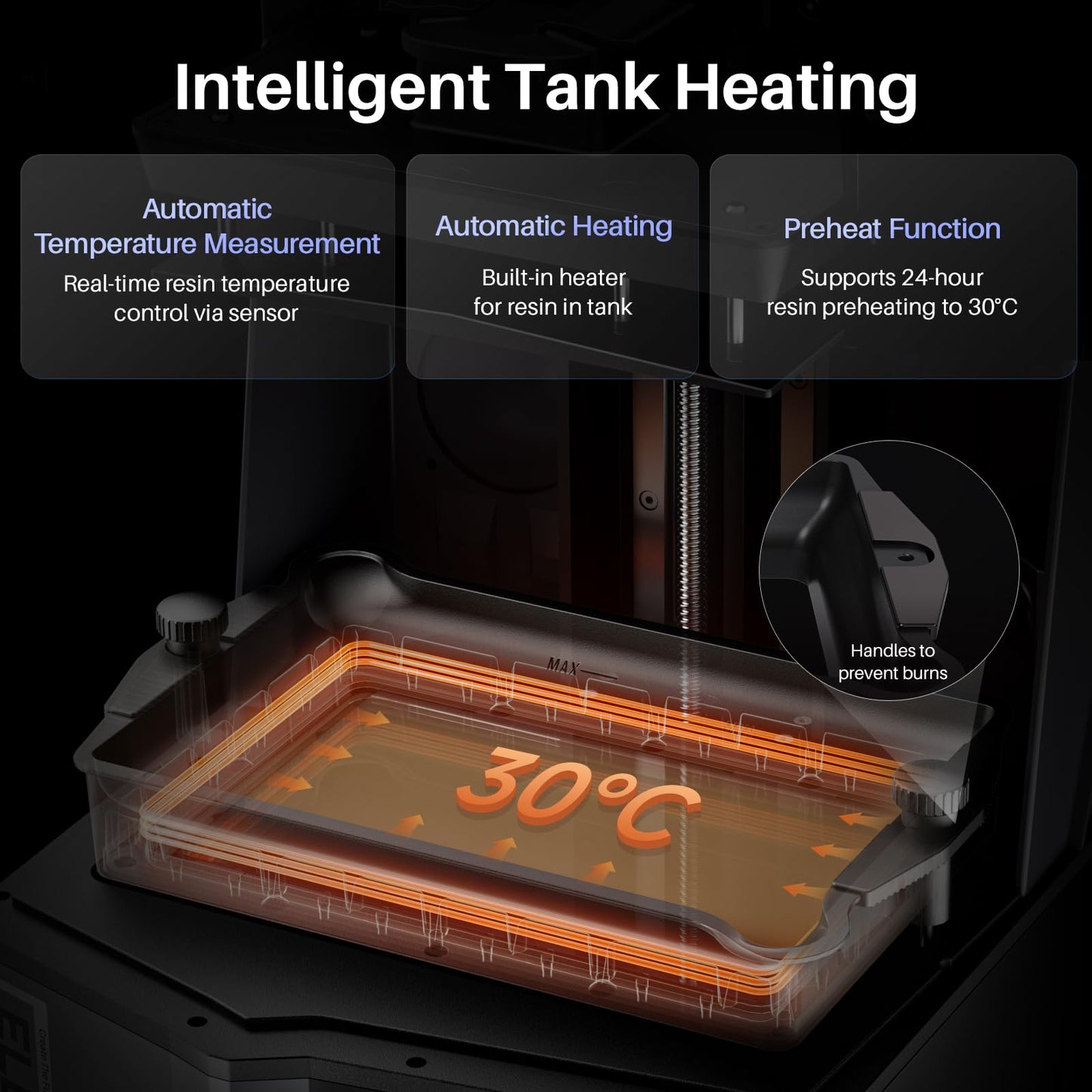 ELEGOO 16K Saturn 4 Ultra Resin 3D Printer, Fast Printing up to 150mm/h, 10inch 16K Ultra High Resolution, Automatic Leveling, Smart Mechanical Sensor, AI Camera, Large Printing Size 8.33"×4.66"×8.66"