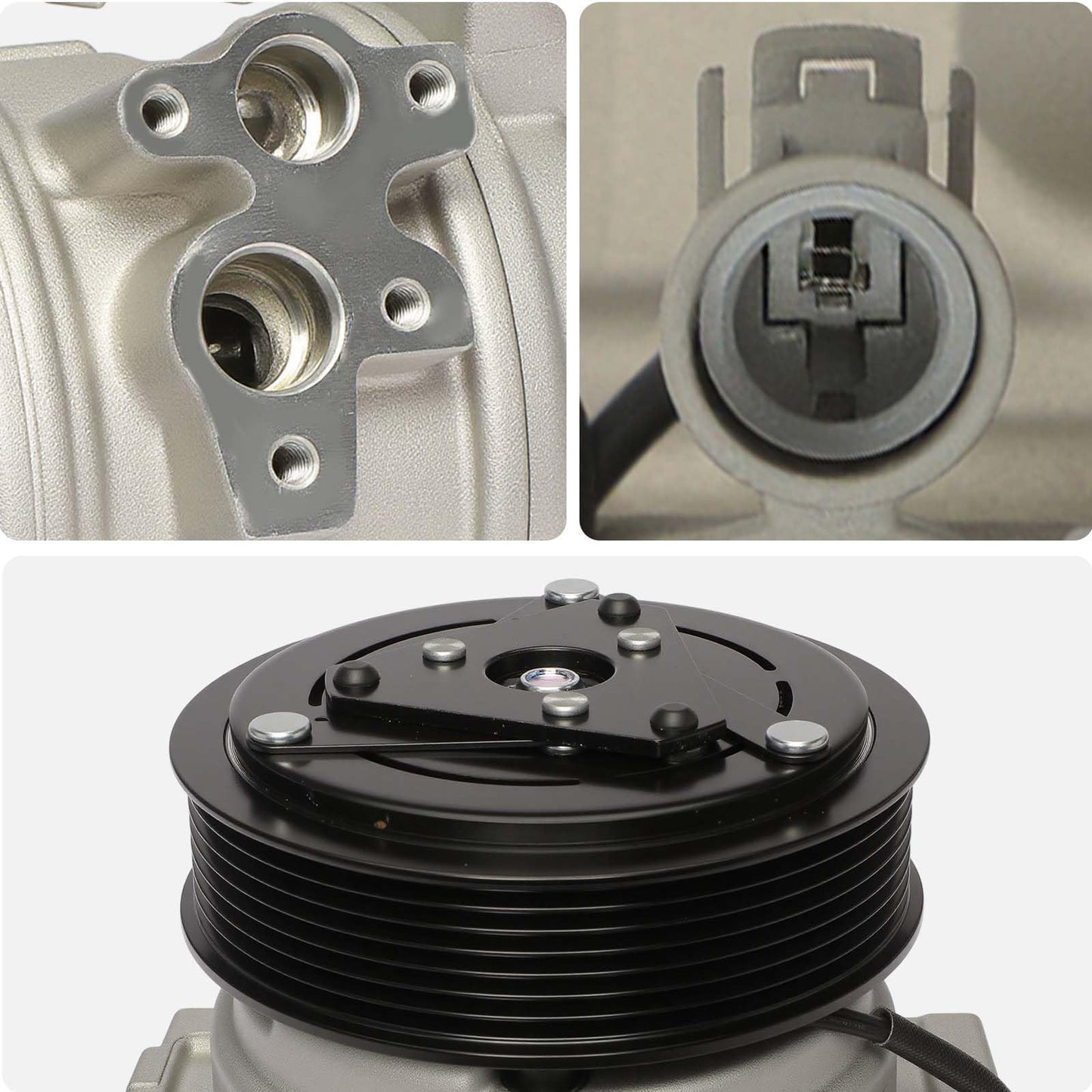 AISIN AFTERMARKET ACCT-00535 Air Conditioner AC Compressor - Compatible with Scion tC 2007-2010 2.4L - with 7-Pulley Groove, with Clutch