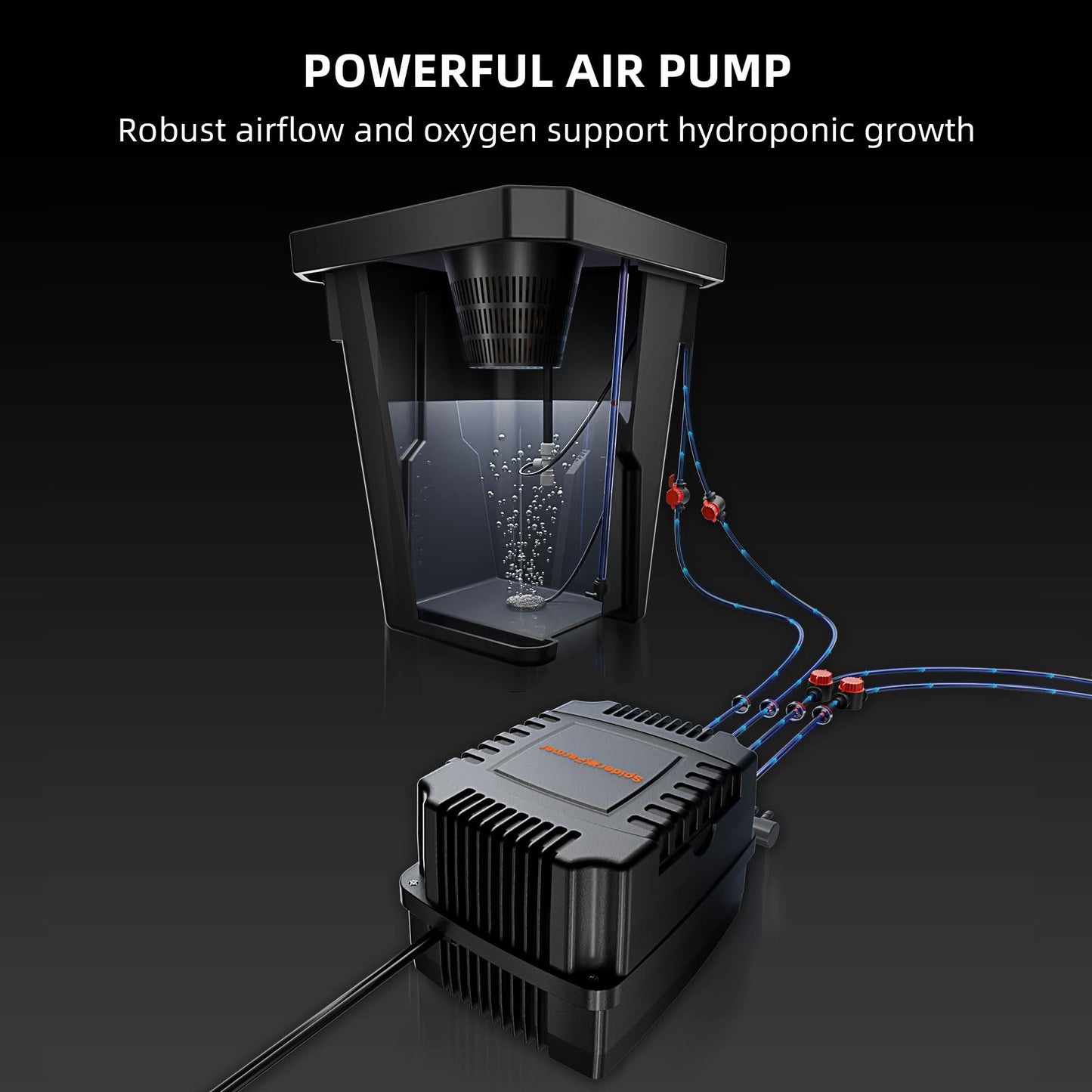 Spider Farmer DWC Hydroponics Grow System with 7-Gallon Deep Water Culture, New Triangular Cover Design, Recirculating Drip Garden System with Top Drip Kit, 11W Air Pump, 4 Buckets