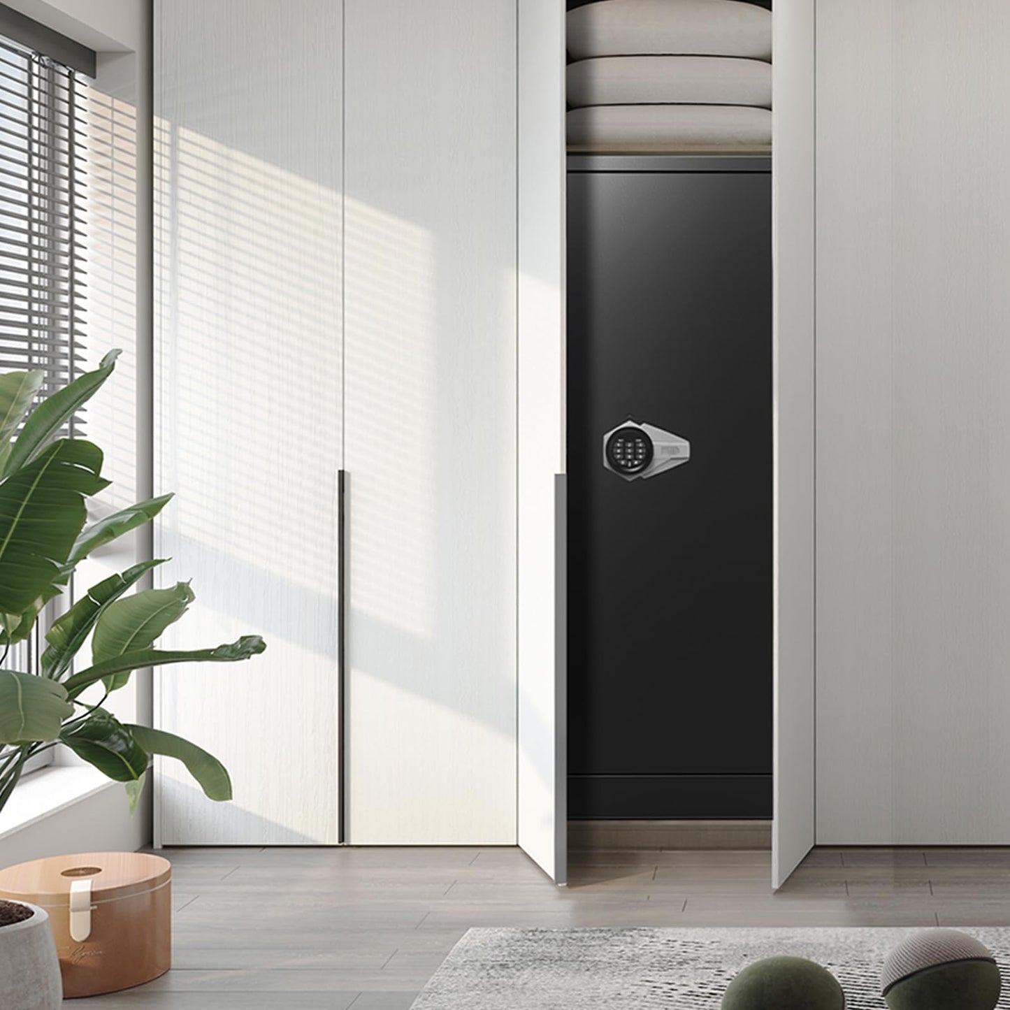 8-10 Gun Safe for Rifles and Pistols, Gun Cabinets for Rifles and Shotguns, Long Gun Safe for Home Rifle and Pistols with Dual Alarm & Mute Mode, Gun Cabinet with Quick Access and Gun Rack