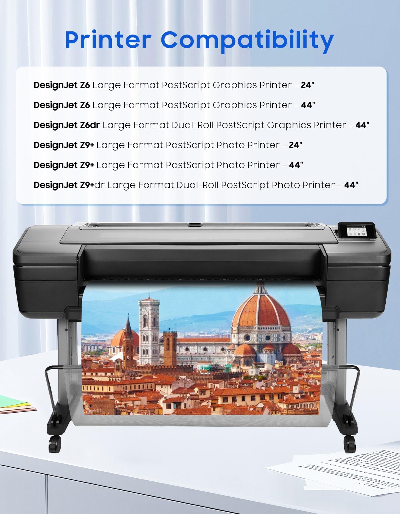 746 Ink Cartridges 300ml | Compatible for HP DesignJet Z6 Z9 Z9+ Large Format Printer Ink Cartridge 6-Pack P2V83A P2V82A P2V81A P2V80A P2V79A P2V78A | High Capacity DesignJet 746 Z6 Z9+ Printer Ink