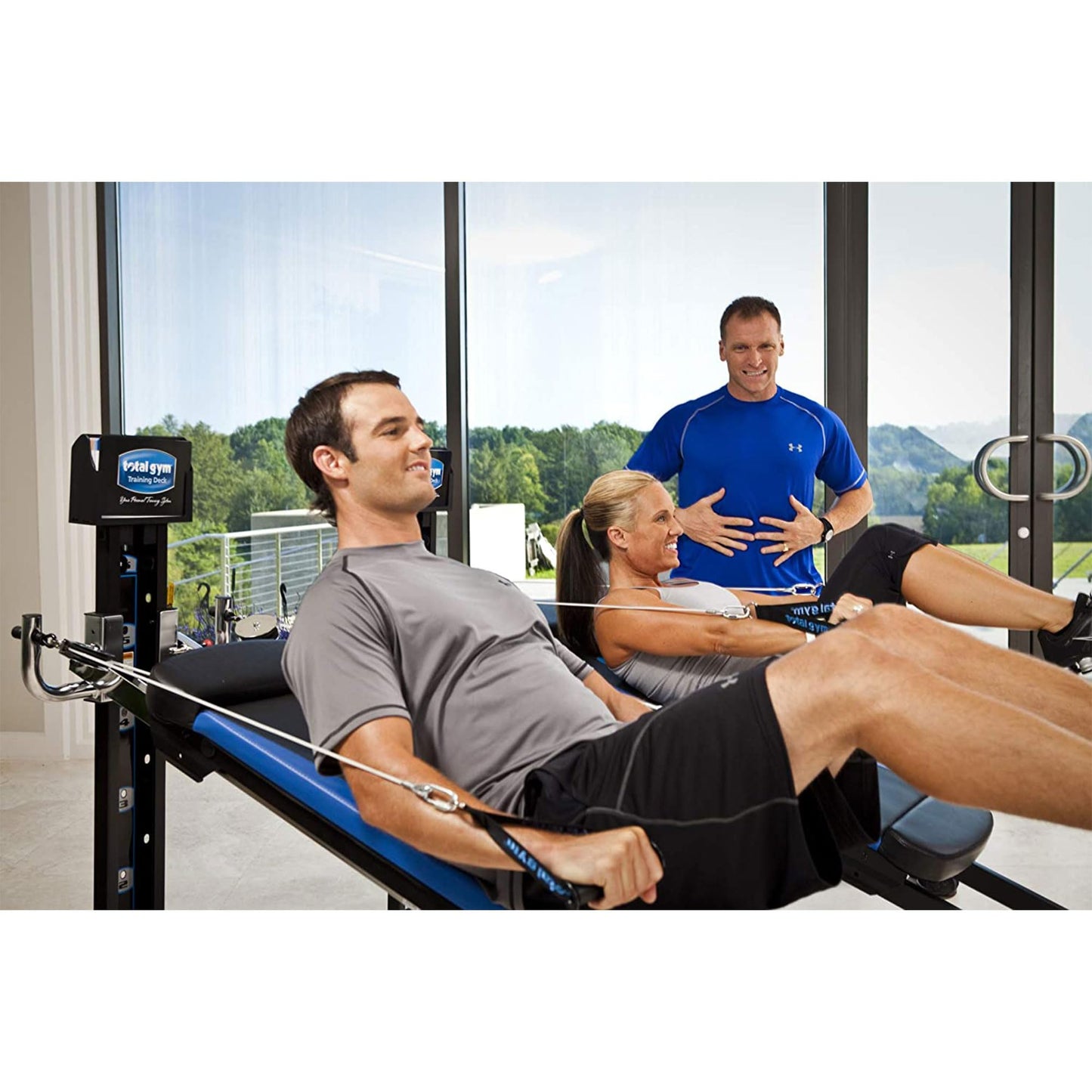 Total Gym XLS Men/Women Universal Full Body Training Home Gym Machine, 80 Unique Exercises, w/ Squat Stand, Leg Pull, 2 Ankle Cuffs & Exercise Chart