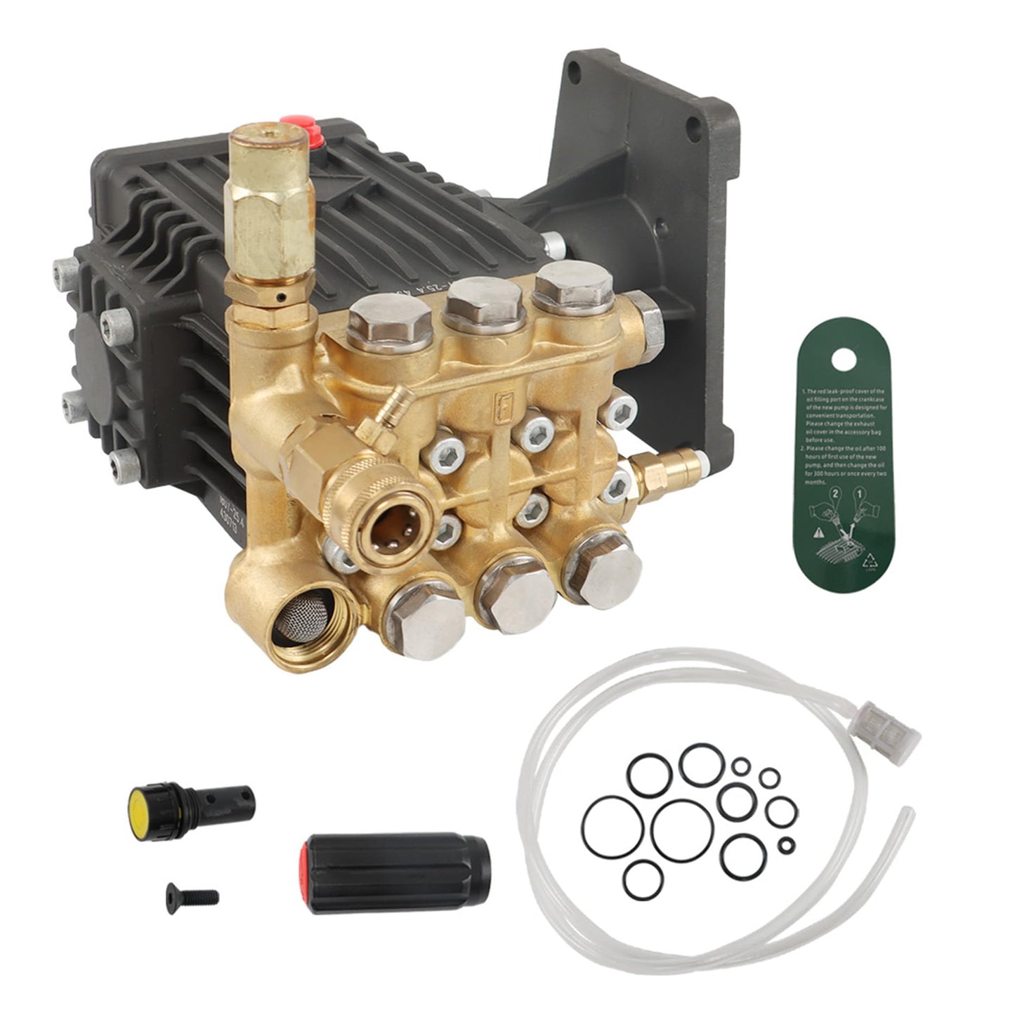 LiGuVCY 4 GPM 4400 PSI Washer Pump 1 Inch Shaft for Cleaning Indoor and Outdoor Walls, Roads, etc
