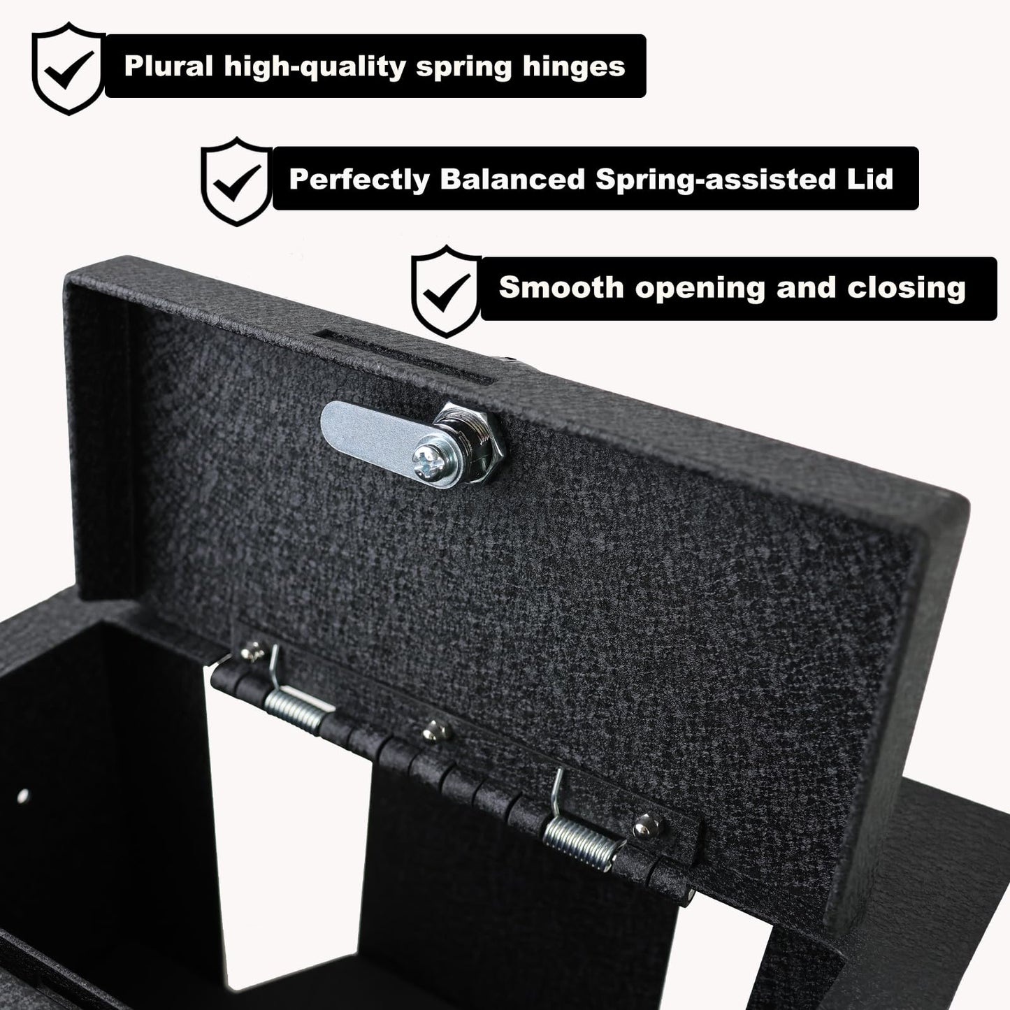 Center Console Gun Safe Vault - KEREN Vehicle Safe Vault Compatible with Kia Carnival 2021-2026, Anti-Theft High Security Armrest Lock Box with 4-digit Lock.
