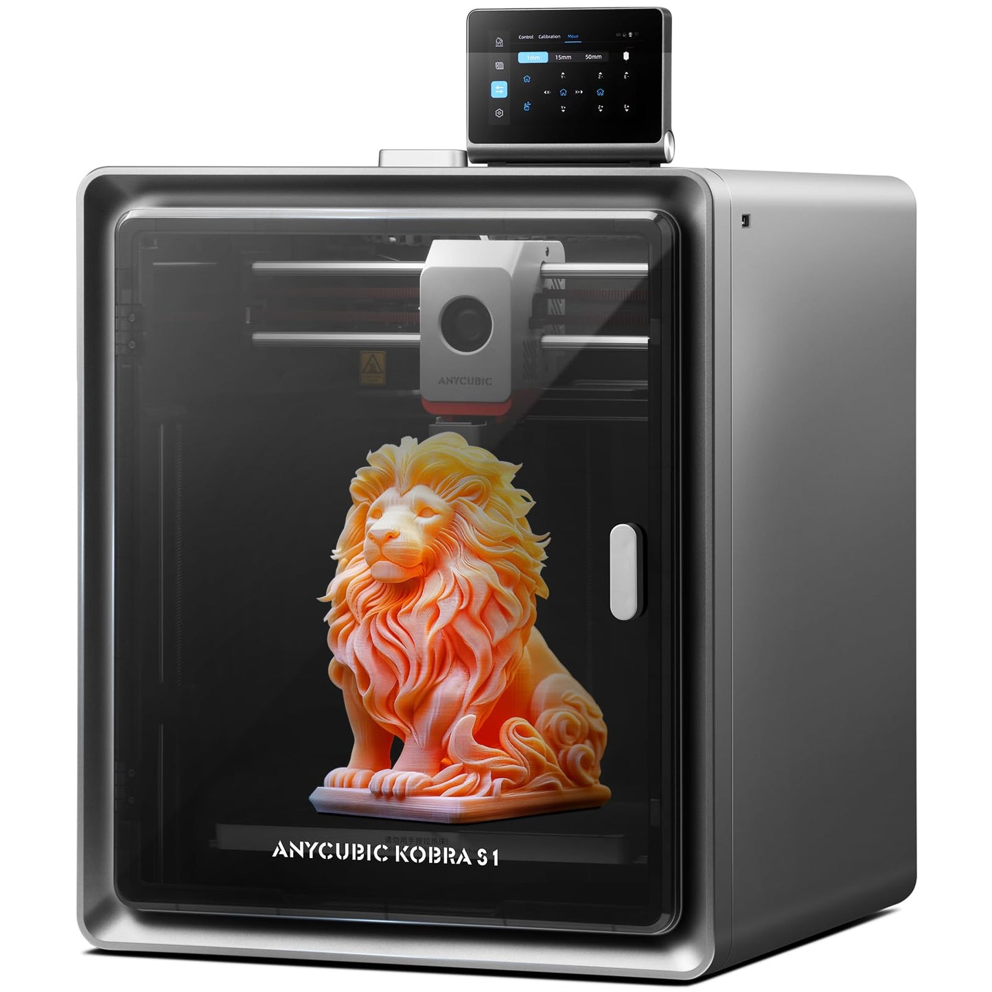 Anycubic Kobra S1 3D Printer Only, Support Multi Color Printing Needs ACE Pro, Max 600mm/s High Speed High Precision Anycubic App One-Click Printing Ultra-Quiet Printing 250 * 250 * 250mm