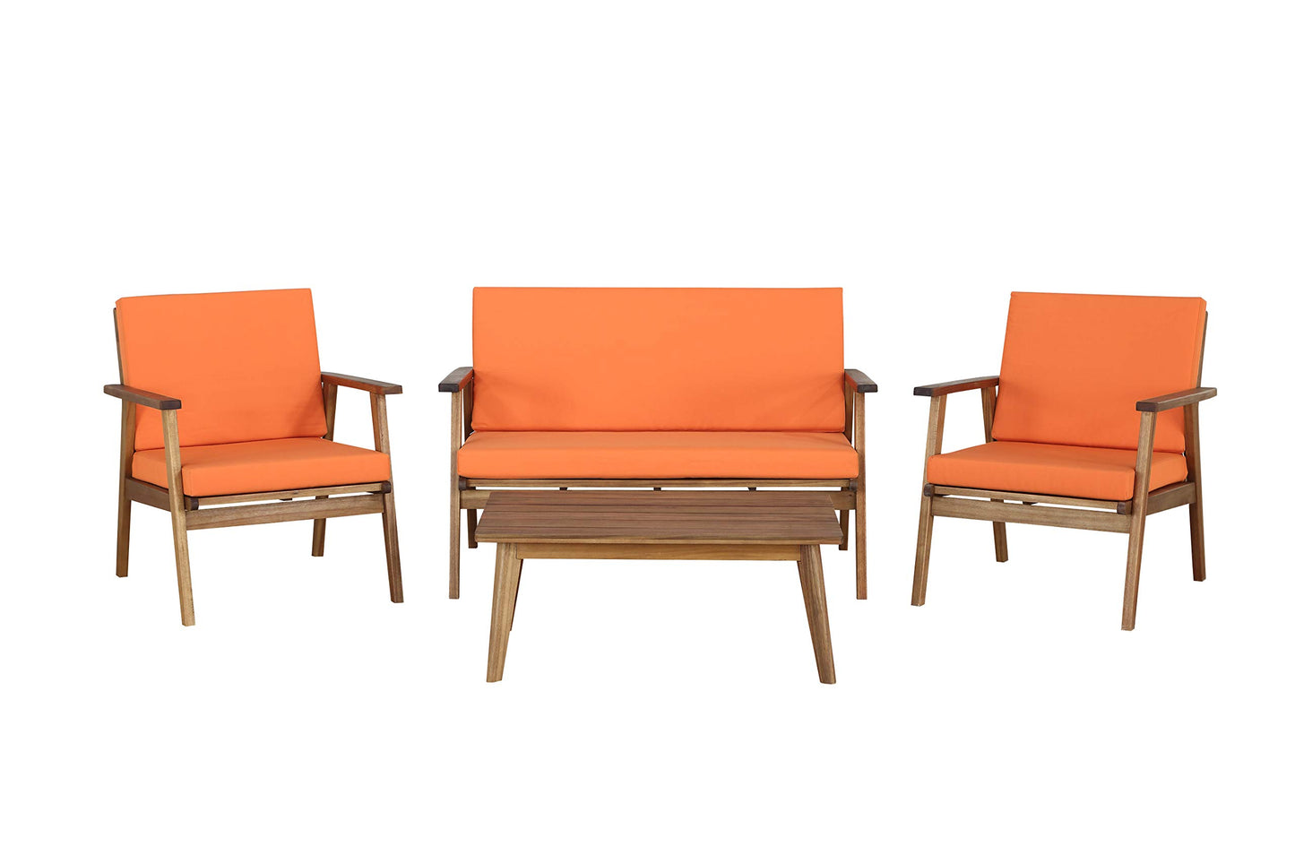 Linon Home Décor Rosemary Chat Orange Outdoor Set