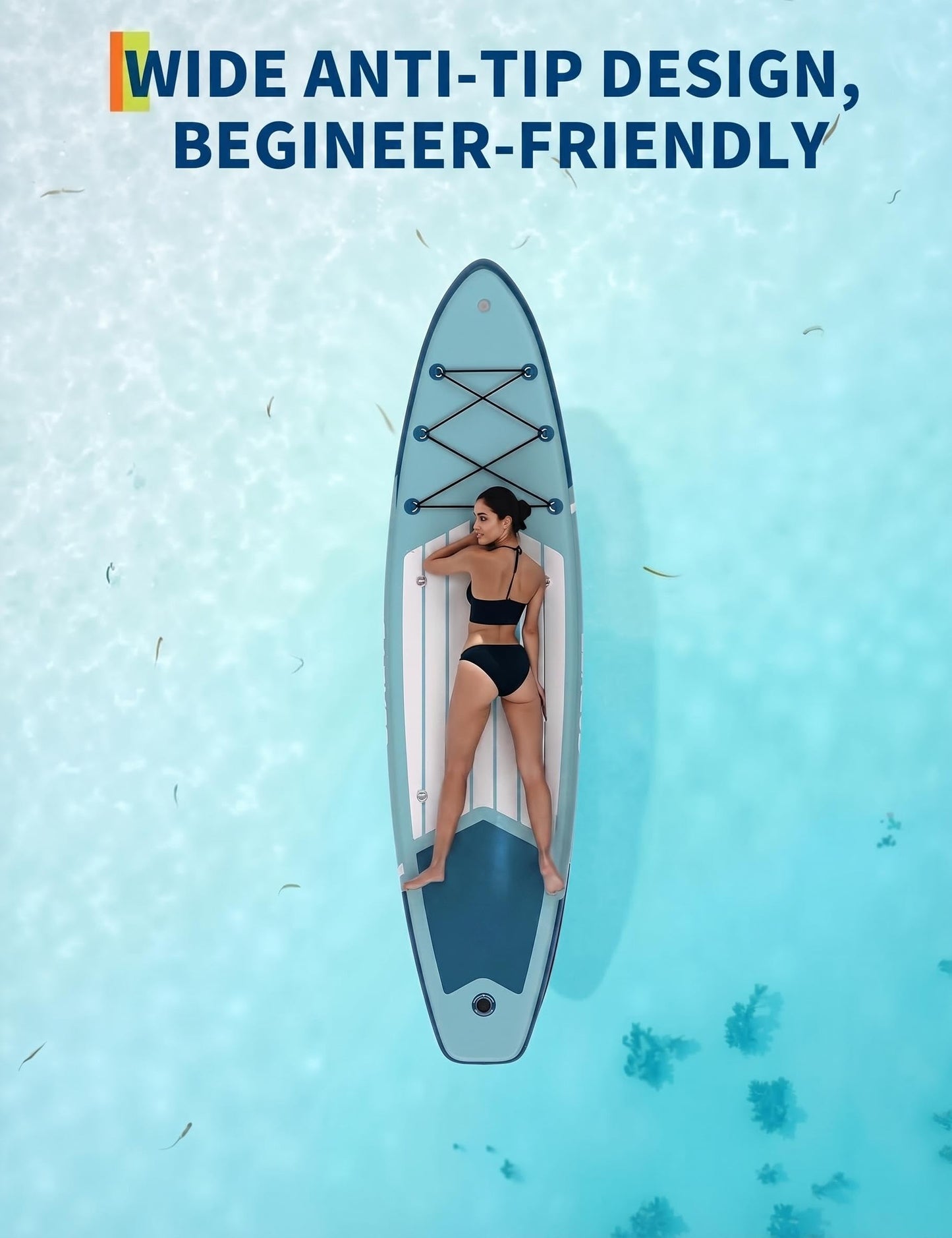Ultra-Stable 10.6ft Inflatable Stand-Up Paddle Board for Adults, Non-Slip Deck, Camera Mount, 400lb Capacity, Kayak D-Rings, Portable SUP for Yoga & Fishing
