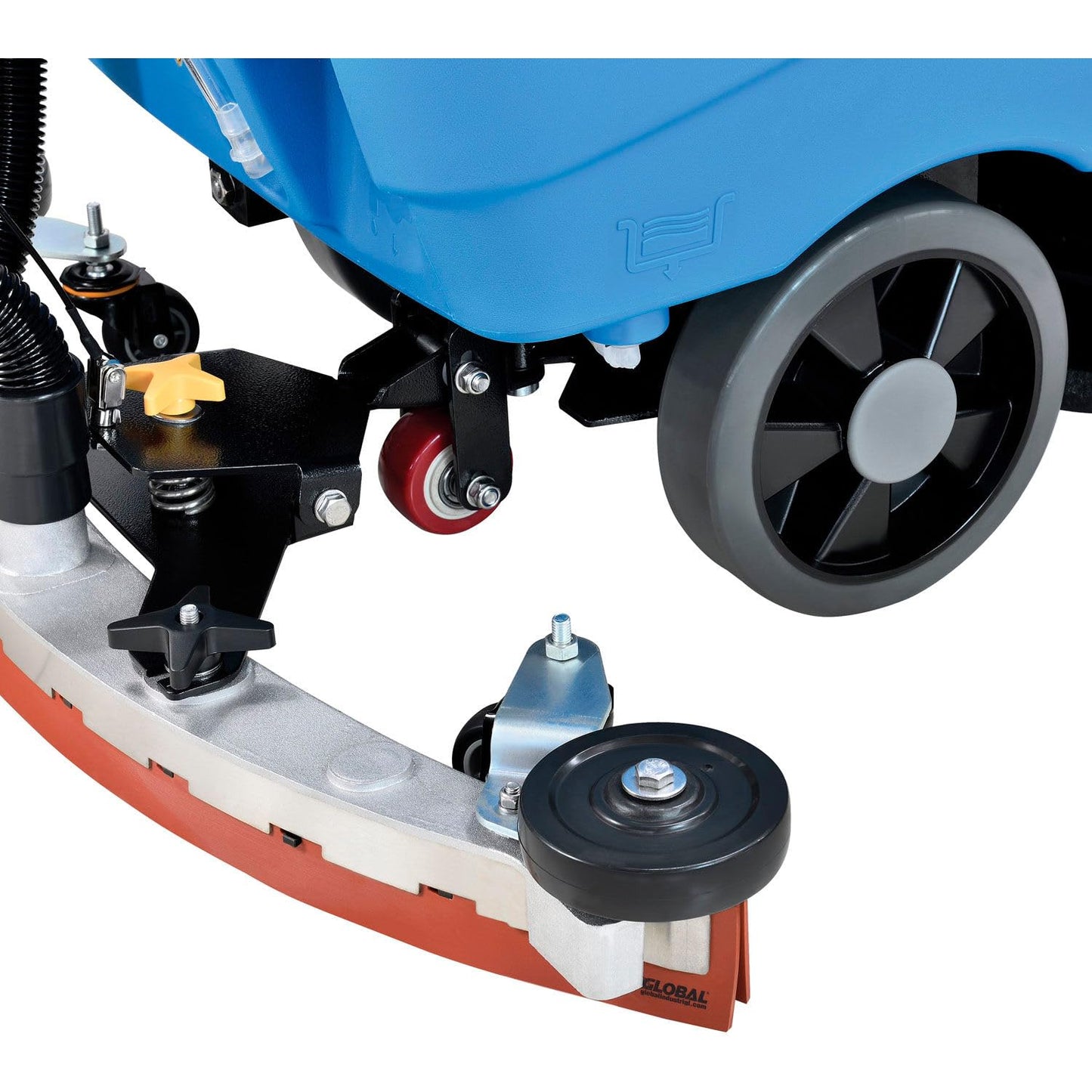Global Industrial Commercial Electric Walk-Behind Ergonomic Auto Floor Scrubber, Corded, 17" Cleaning Path, 9.2 Gallon Solution Tank, 10.5 Gallon Recovery Tank