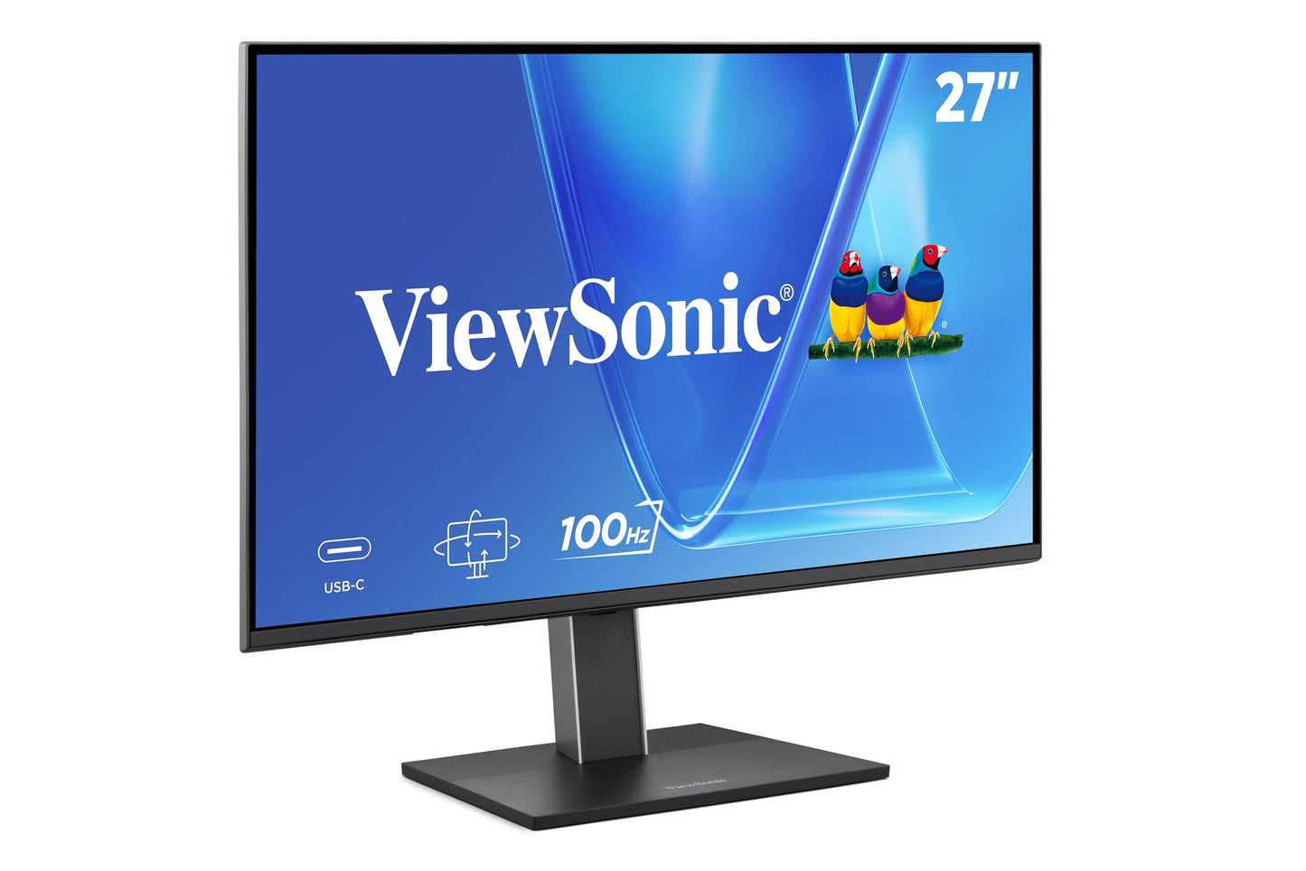 ViewSonic VG2752-2K 27 Inch 1440p Monitor, IPS Display with 100Hz for Smooth Home and Office Productivity, Full Ergonomic Adjustability, 5-Port USB Hub, 65W USB-C, HDMI, and DisplayPort Inputs