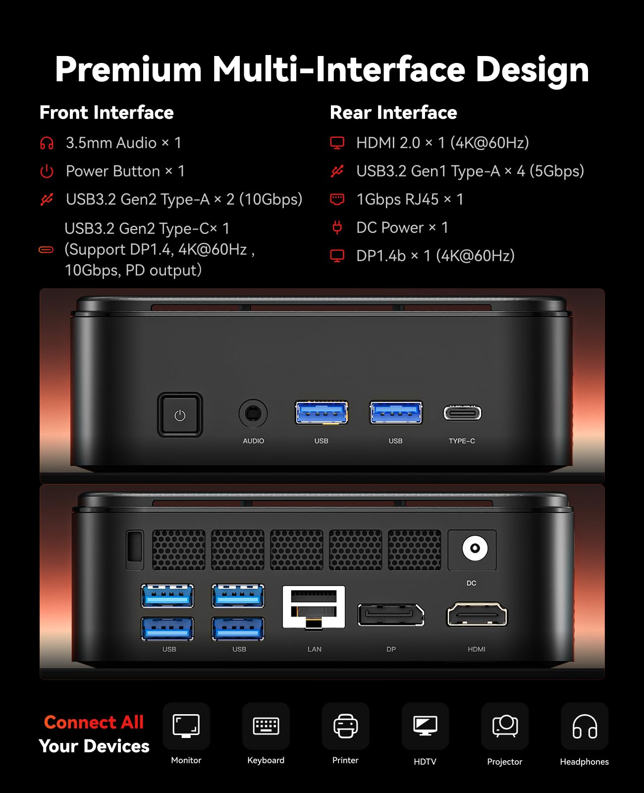 KAMRUI E3B Mini Gaming PC Windows 11 pro, AMD Ryzen 7 7730U (Upgraded 7640HS/7430U), 32GB RAM 1TB M.2 SSD Desktop Computers, 4K Triple Display/Type-C/WiFi6/BT5.2 for Gaming | Business | Home | Office
