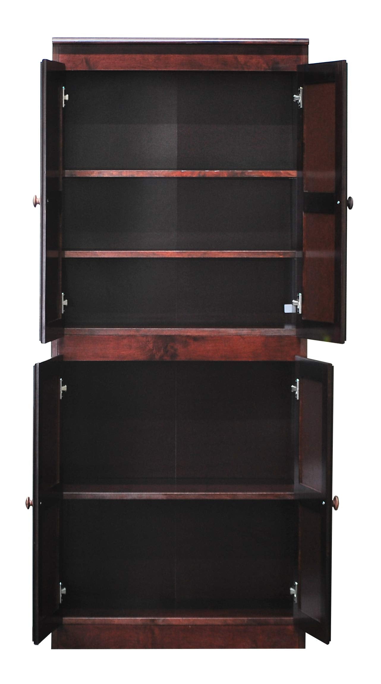 Concepts In Wood Storage Cabinet - Adjustable Shelves - 30 x 72 (Cherry)