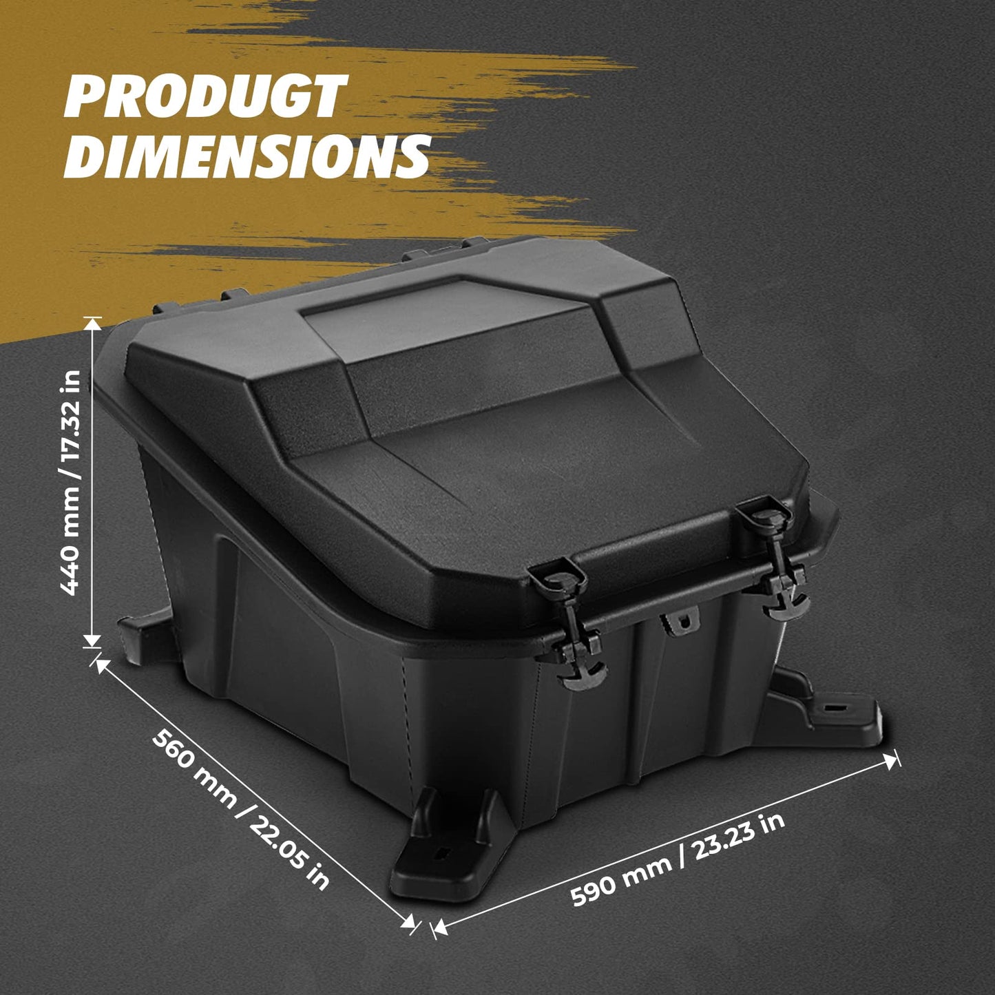 KEMIMOTO UTV Rear Cargo Box Compatible with Polaris RZR Replace # 2881193