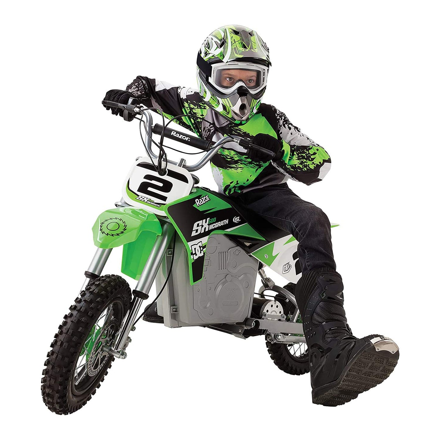 Razor Dirt Rocket SX500 McGrath Electric Motocross Bike for Kids Ages 14+ - 40 mins of Ride Time, For Riders up to 175 lbs