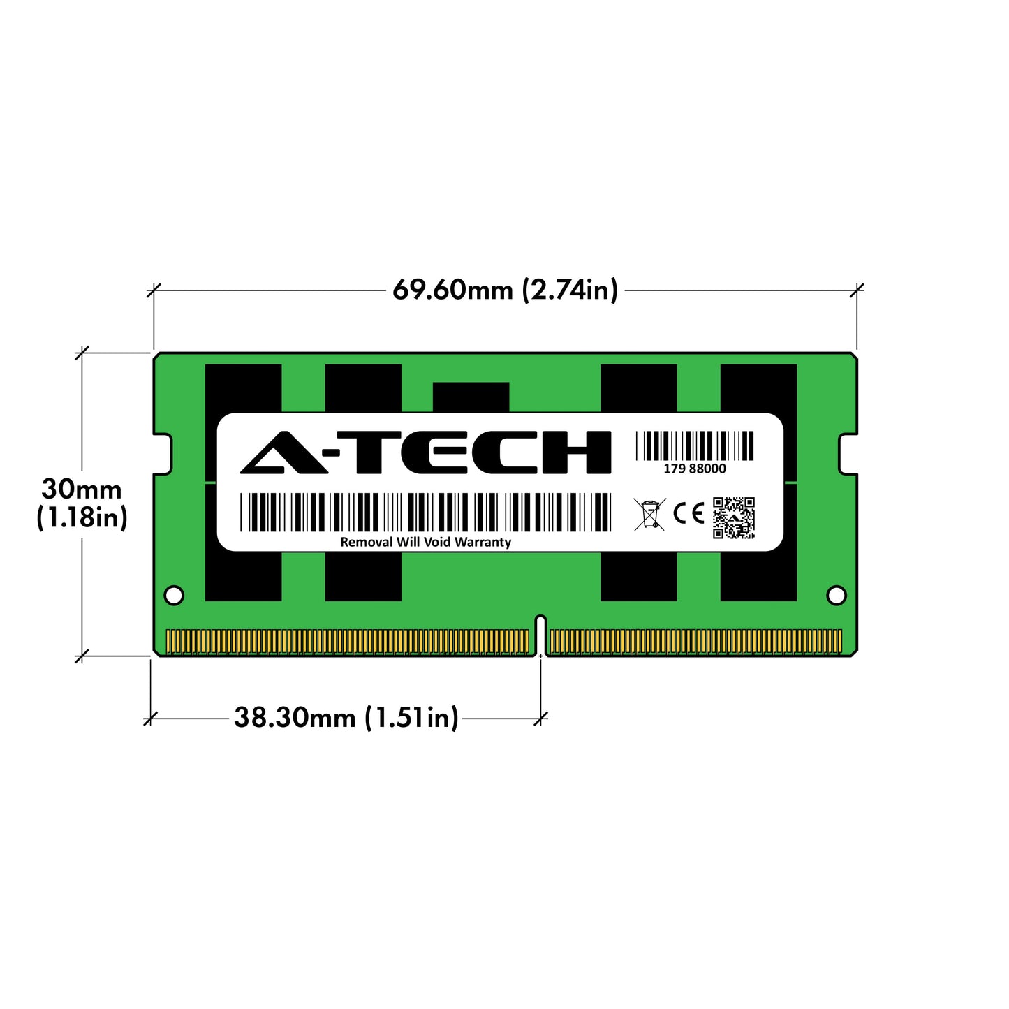 A-Tech 32GB Kit (2x16GB) RAM for Synology RackStation RS822RP+ NAS | DDR4 2666MHz PC4-21300 ECC SODIMM 2Rx8 1.2V 260-Pin Memory Upgrade