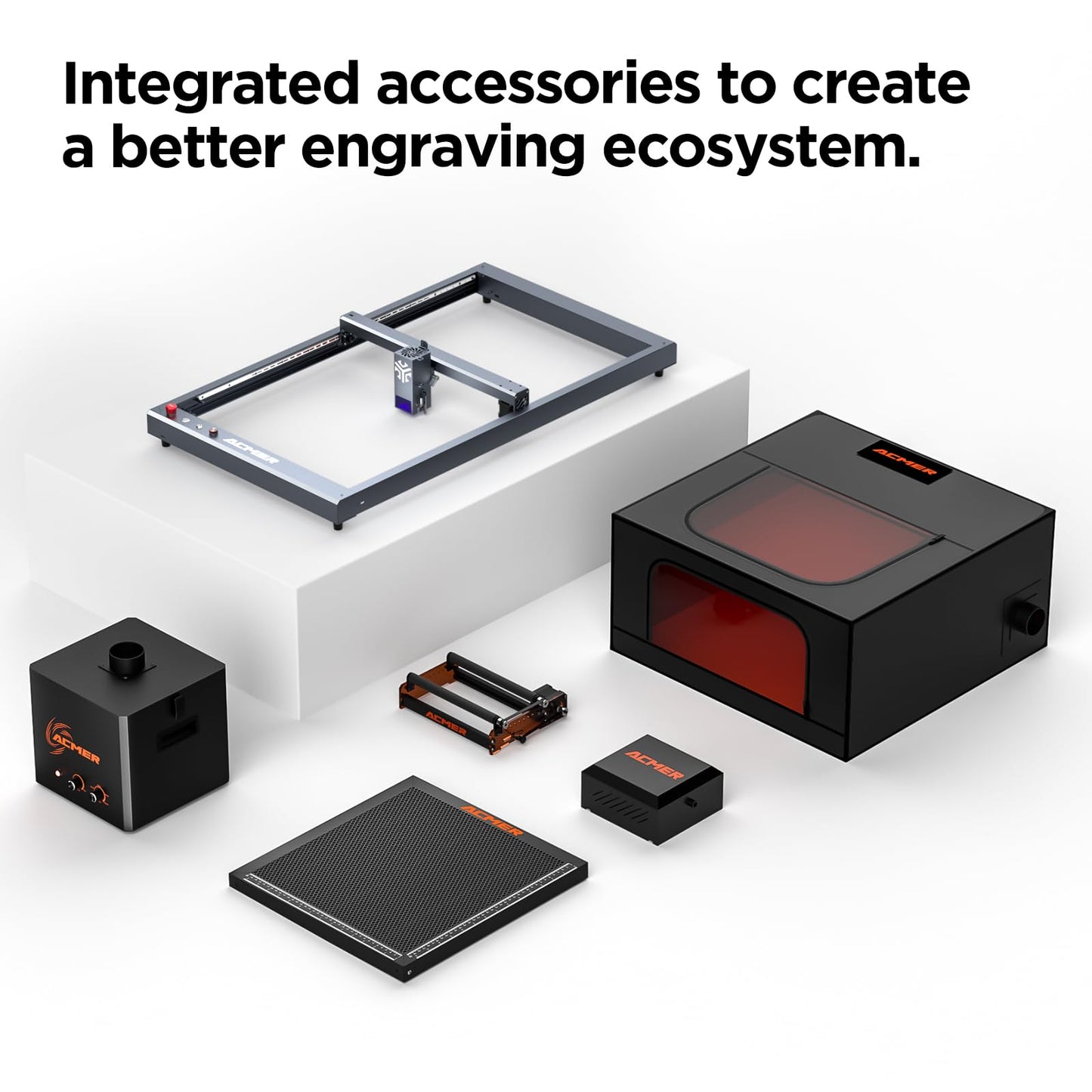 ACMER 33W Laser Engraver Machine, 33000mW Laser Cutter & Engraving Machine, 420×400mm Work Area for Stainless Steel, Metal, Wood, Acrylic, Leather, DIY Projects