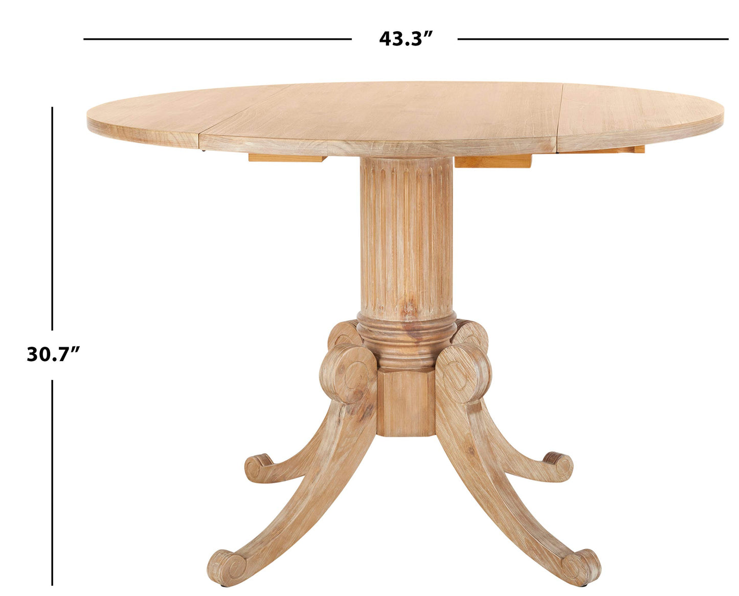 Safavieh Home Forest Traditional Rustic Natural Drop Leaf Dining Table