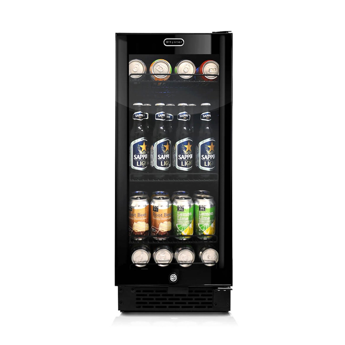 Whynter BBR-801BG Built Beverage Refrigerator and Cooler Mini Fridge with Glass Door with Lock, 3.0 Cubic Feet, Black, 100