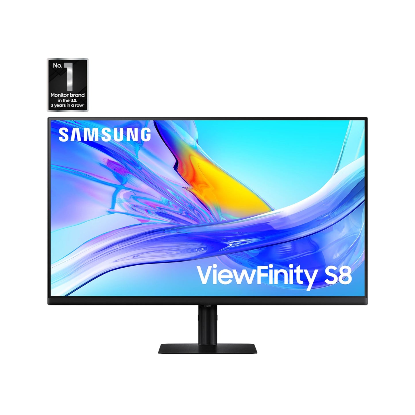Samsung 37” ViewFinity S8 (S80UD) 4K UHD HDR10 High Resolution Monitor with USB-C and Ergonomic Design, Built-in KVM Switch, Intelligent Eye Care, LS37D800UANXZA, 2025