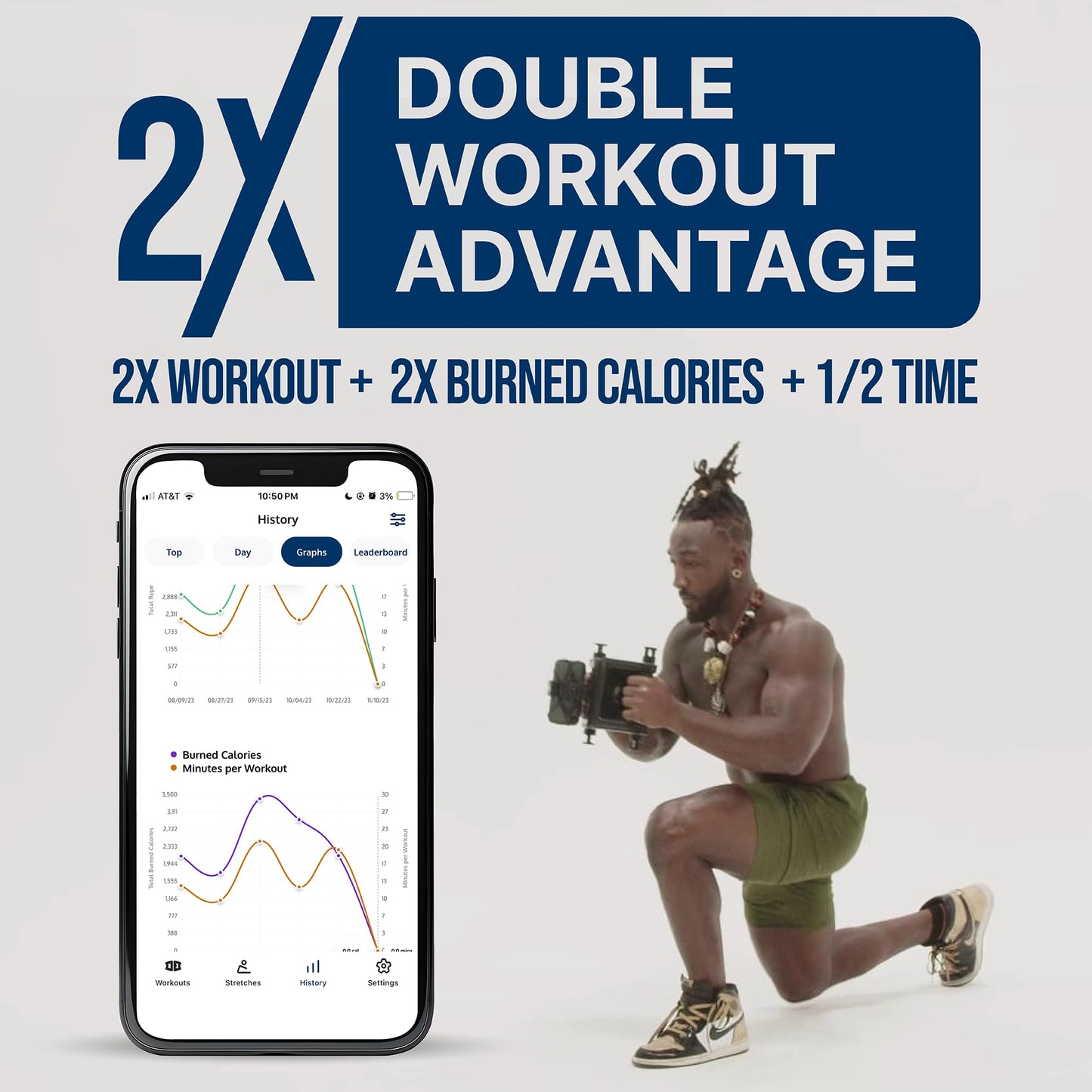 Ultimate Fitness Strength Trainer iOS App & Portable Hand-Held Calisthenic Gym - Olympus Grip by Fitnix