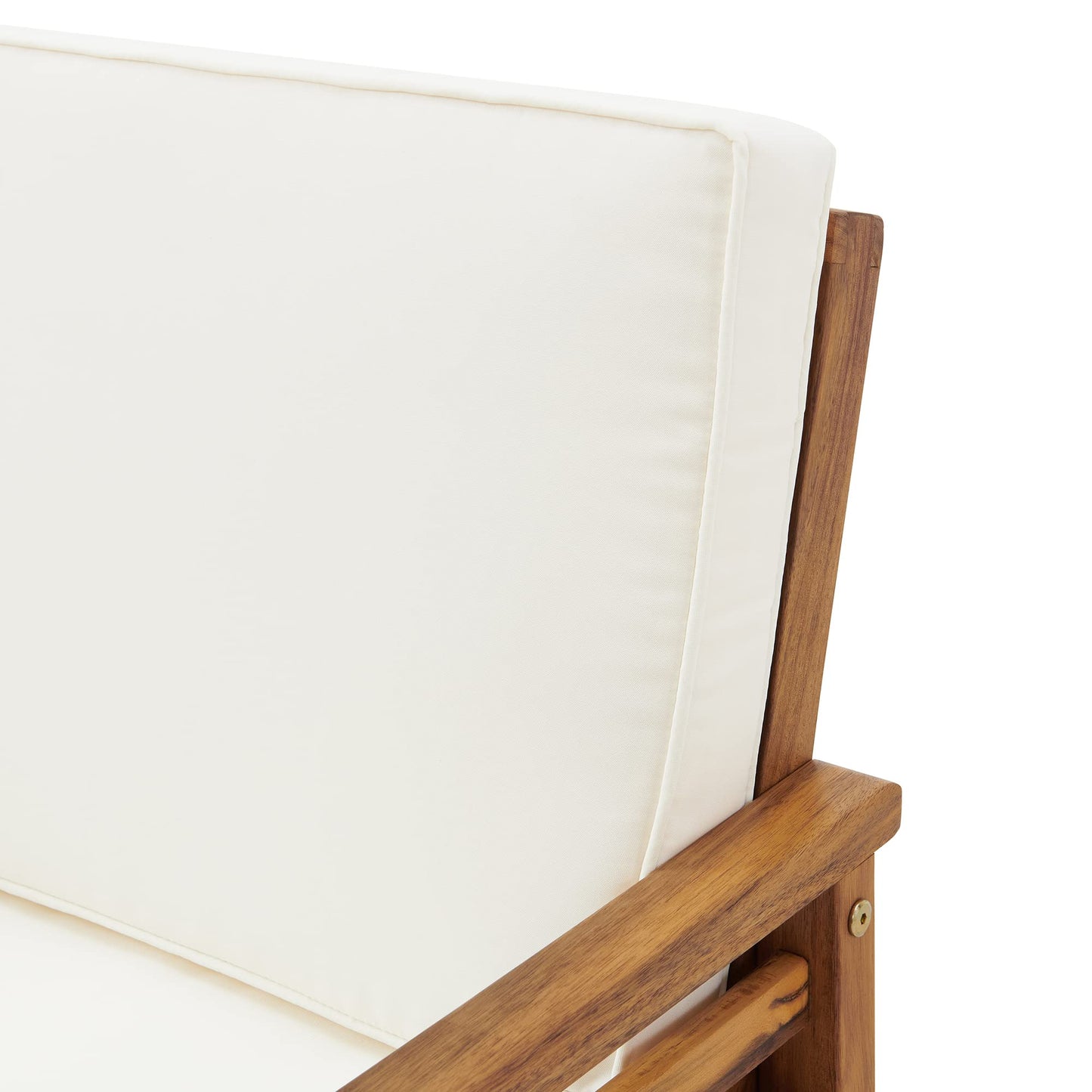 Alaterre Furniture Okemo 6 Piece Outdoor Dining Set with Umbrella - Acacia Wood Outdoor Furniture Set with 63” Patio Table, 4 Patio Chairs, and 10ft Rectangular Turquoise Umbrella